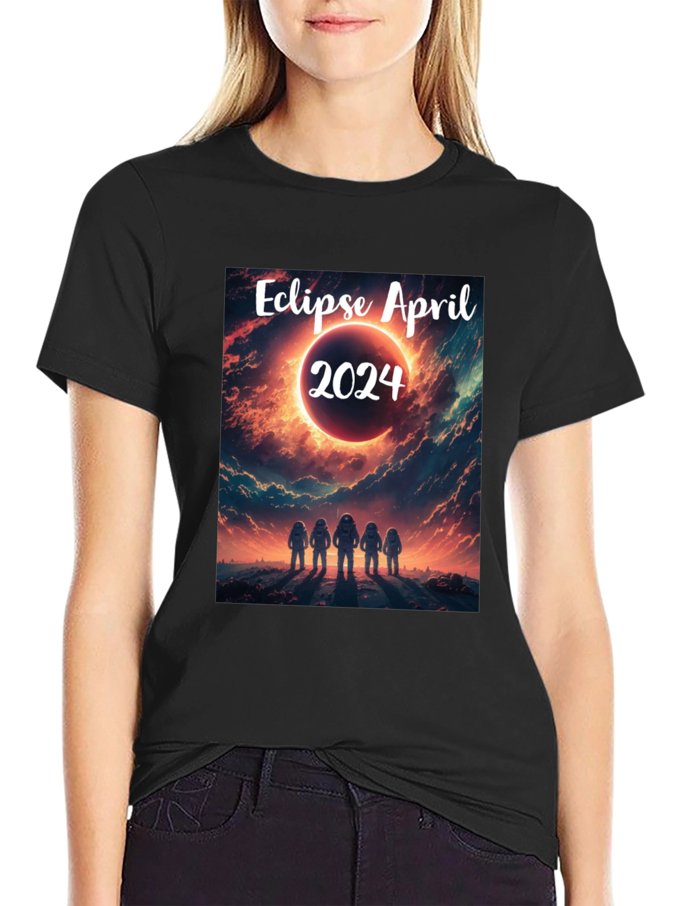 Eclipse April 2024 T-Shirt - Space Astronauts
