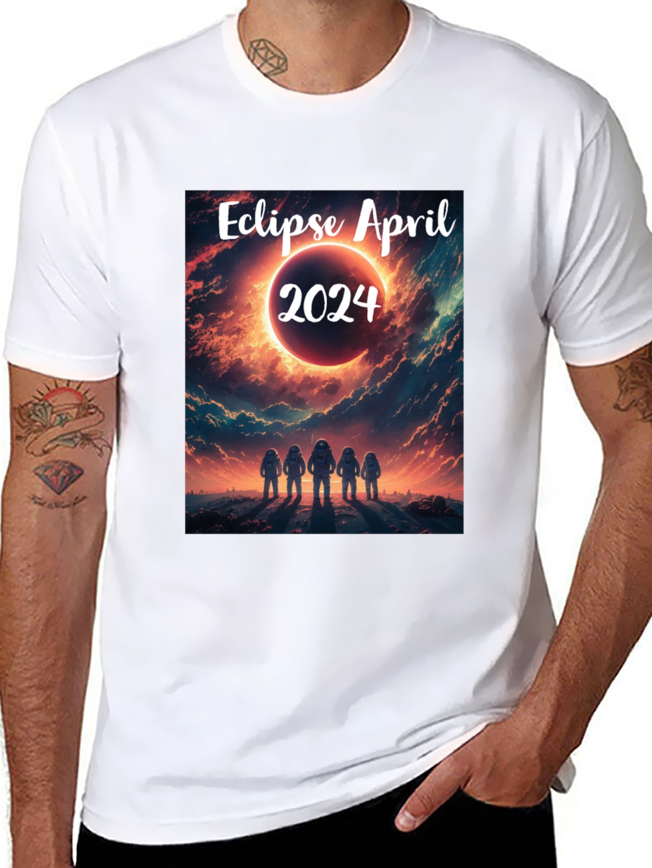Eclipse April 2024 T-Shirt - Space Astronauts
