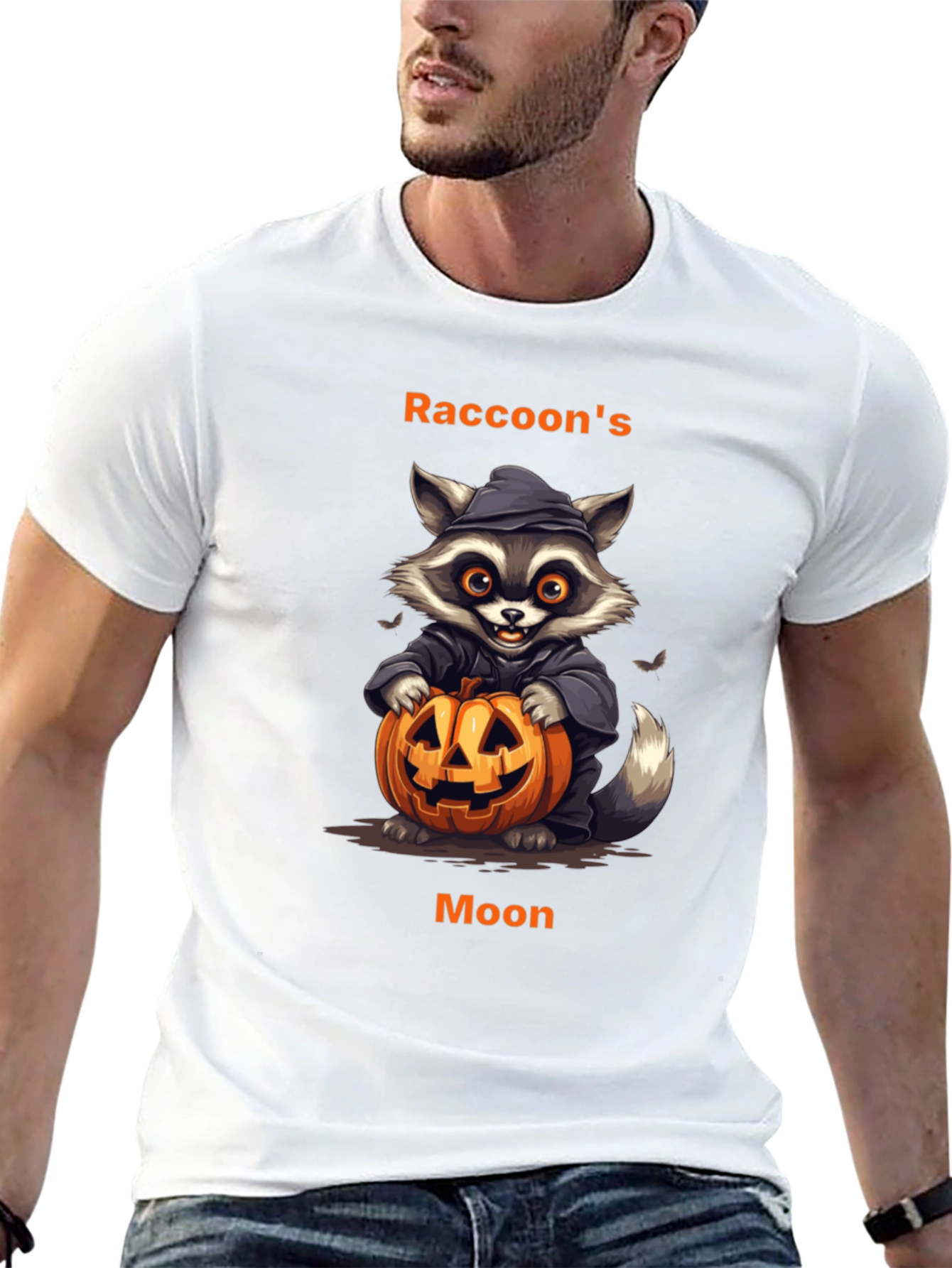 Raccoons Moon Halloween T-Shirt