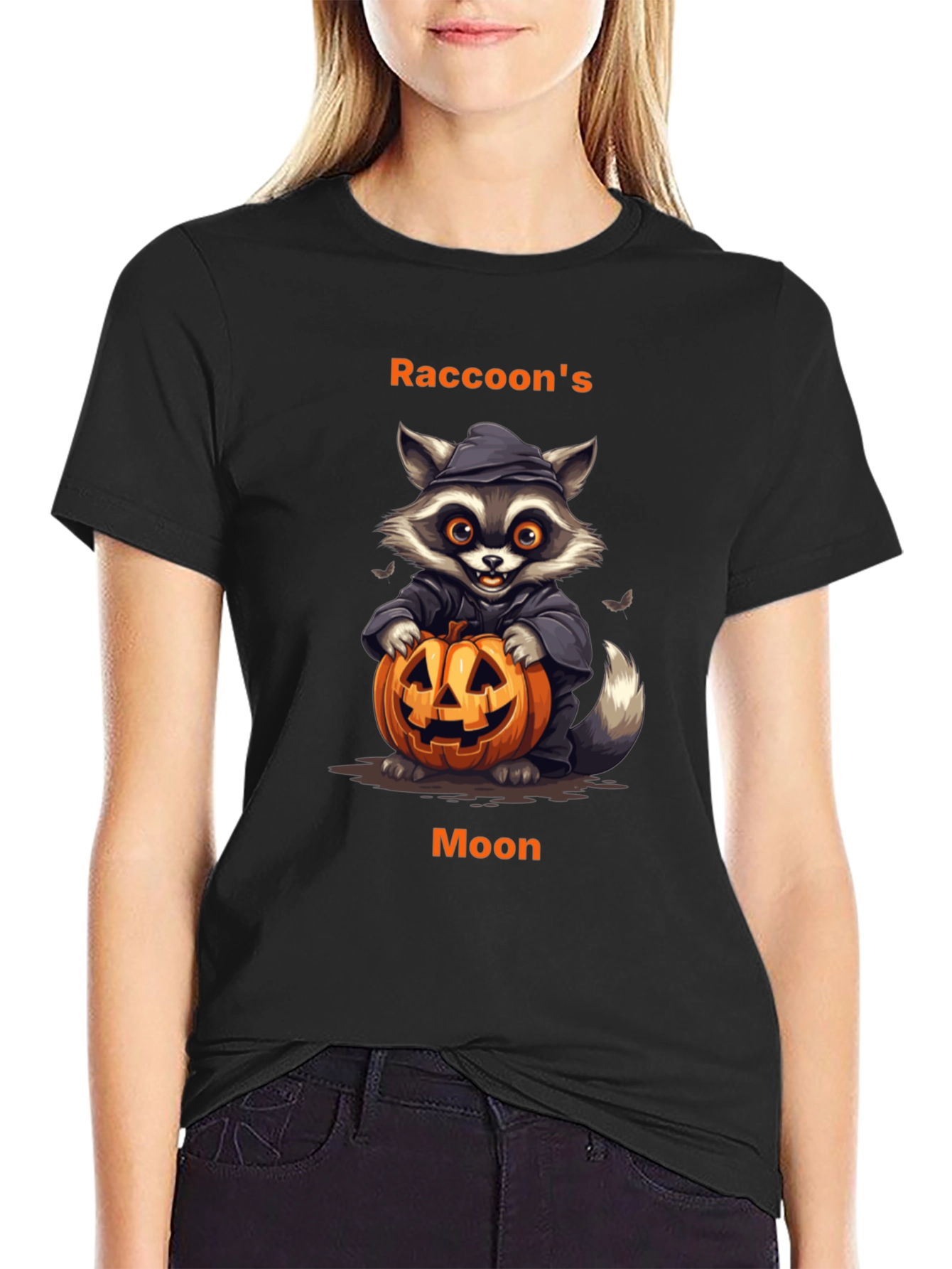 Raccoons Moon Halloween T-Shirt