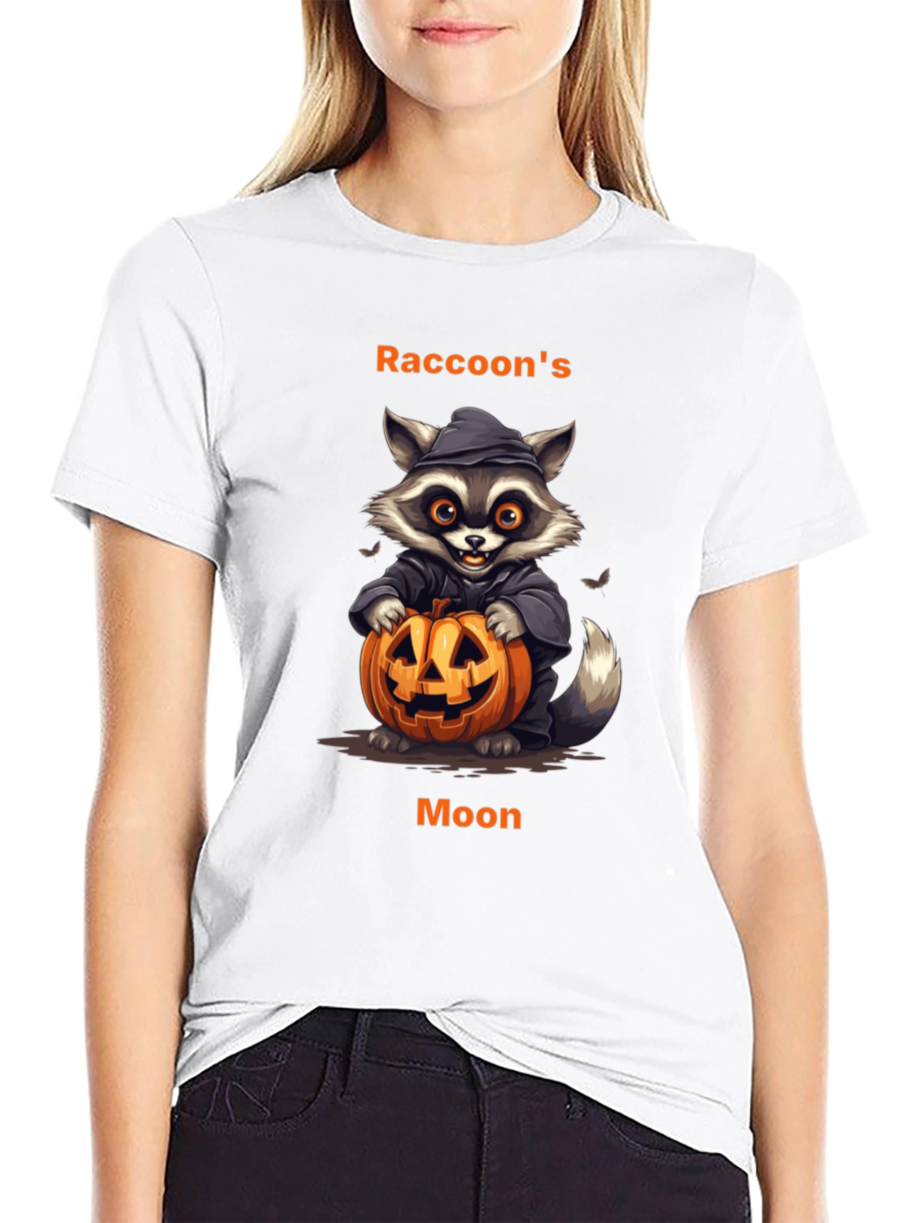 Raccoons Moon Halloween T-Shirt