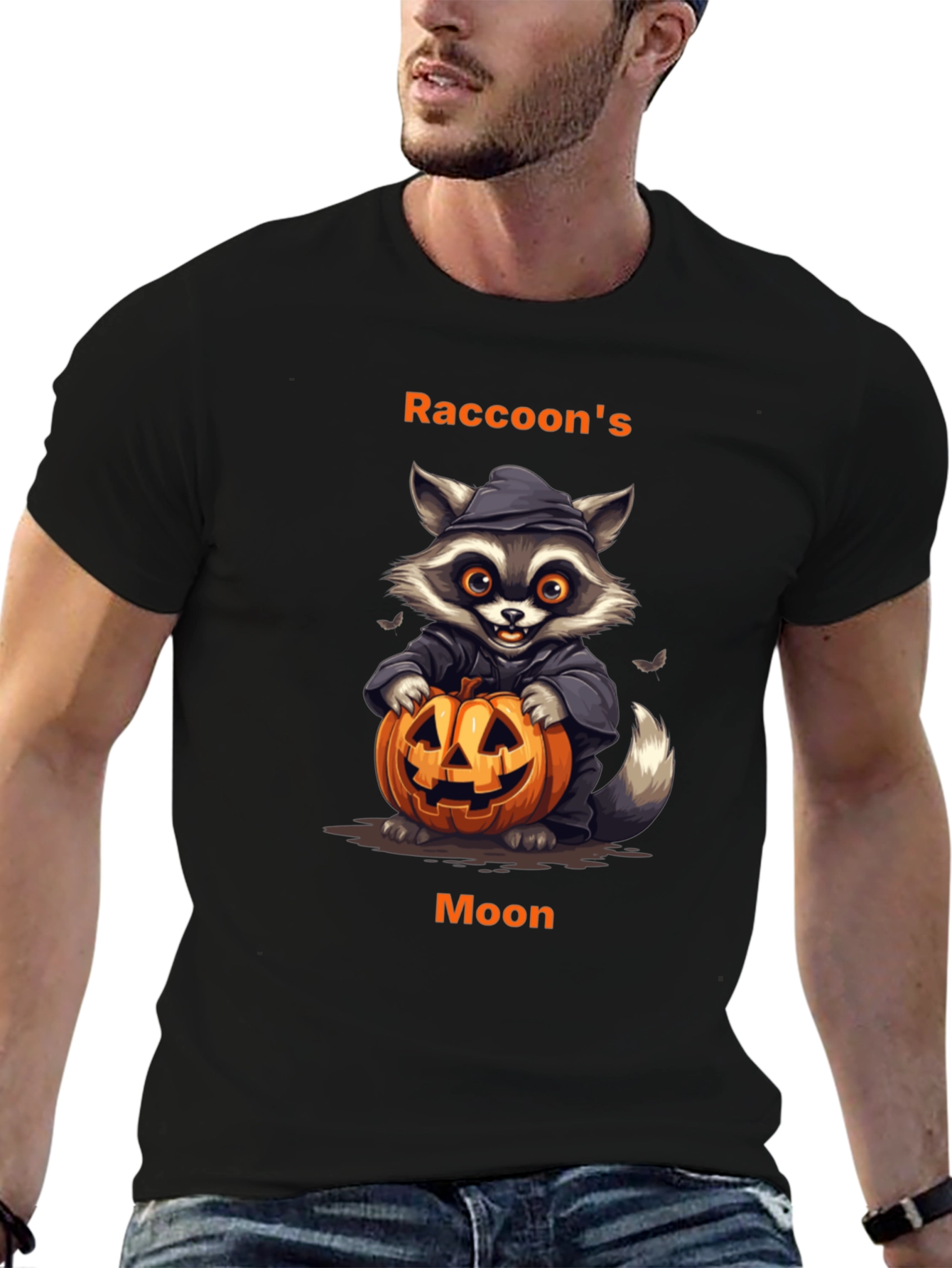 Raccoons Moon Halloween T-Shirt