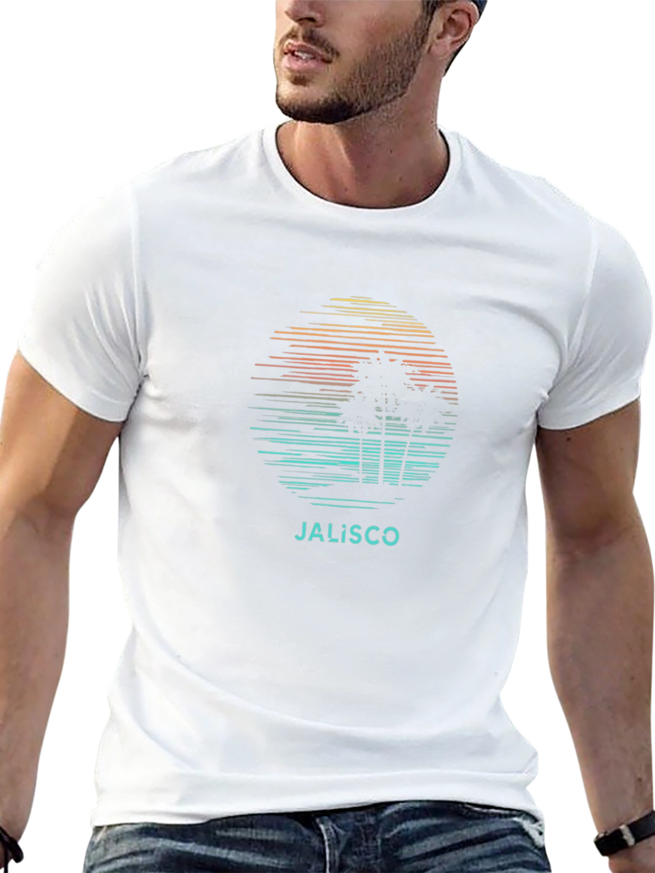 Jalisco Sunset Palm Tree T-Shirt