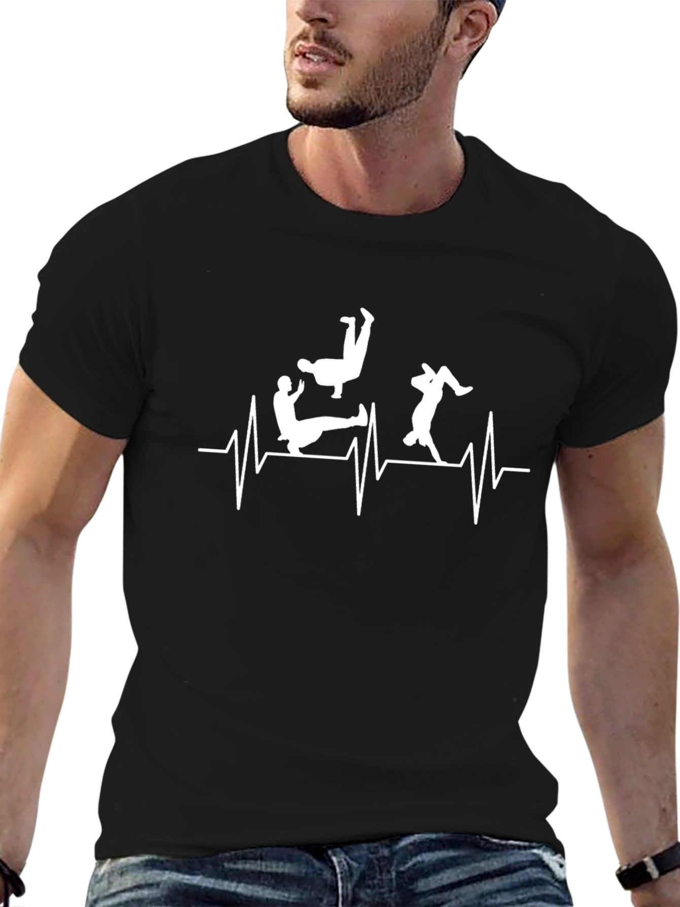 Parkour Heartbeat Tee - Black