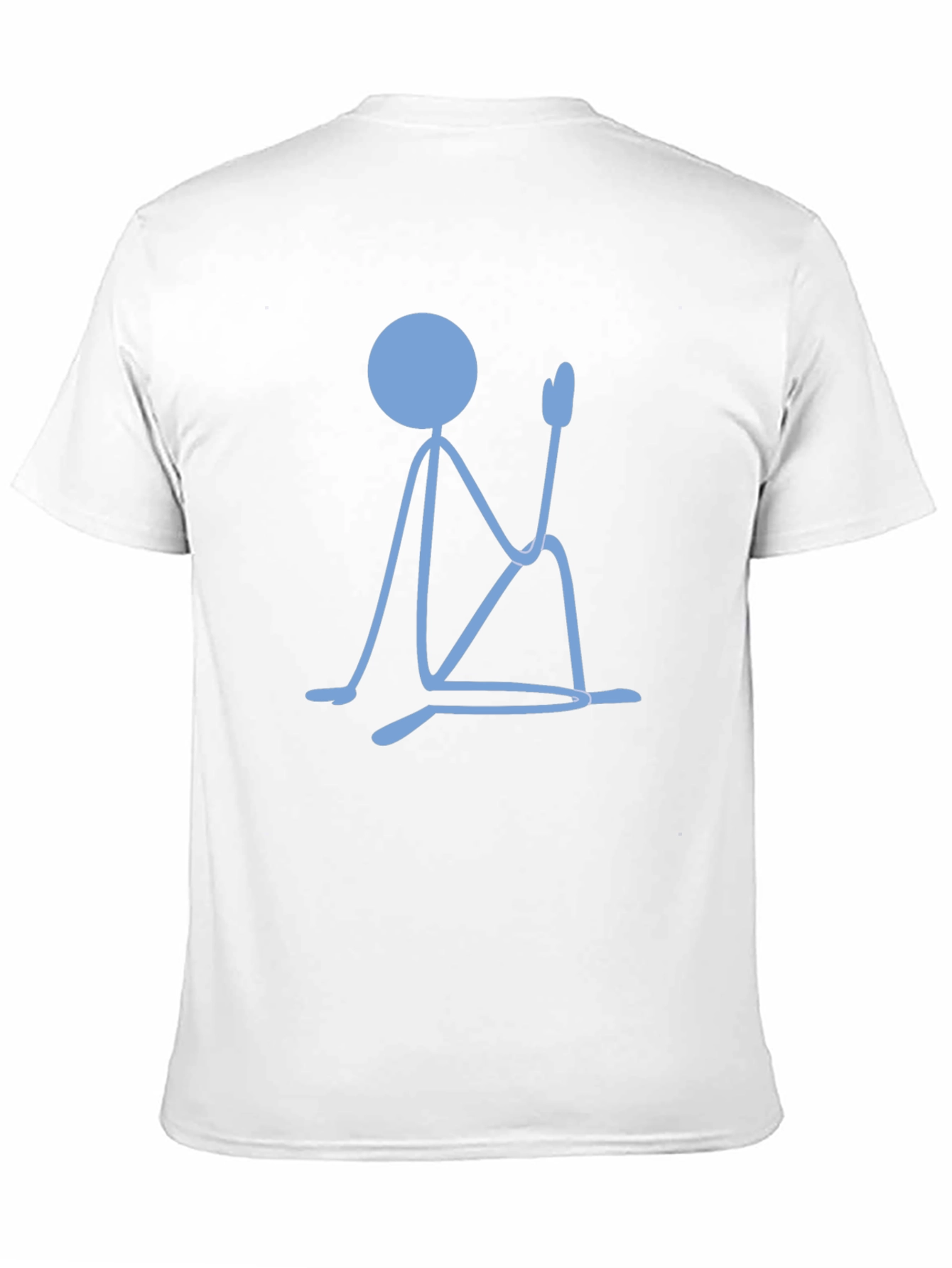 Meditating Stick Figure Graphic Tee - Black