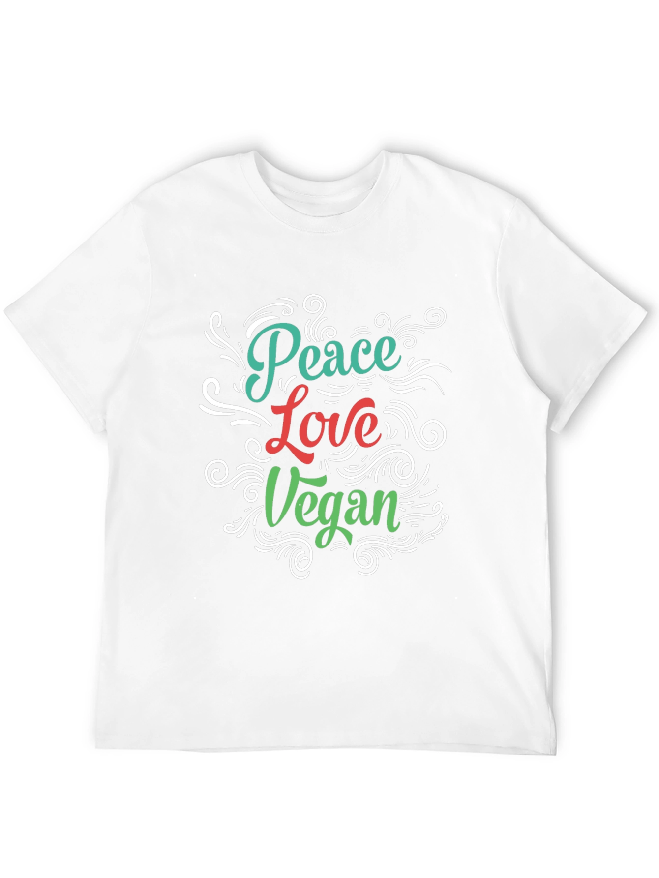 Peace Love Vegan T-Shirt - Black