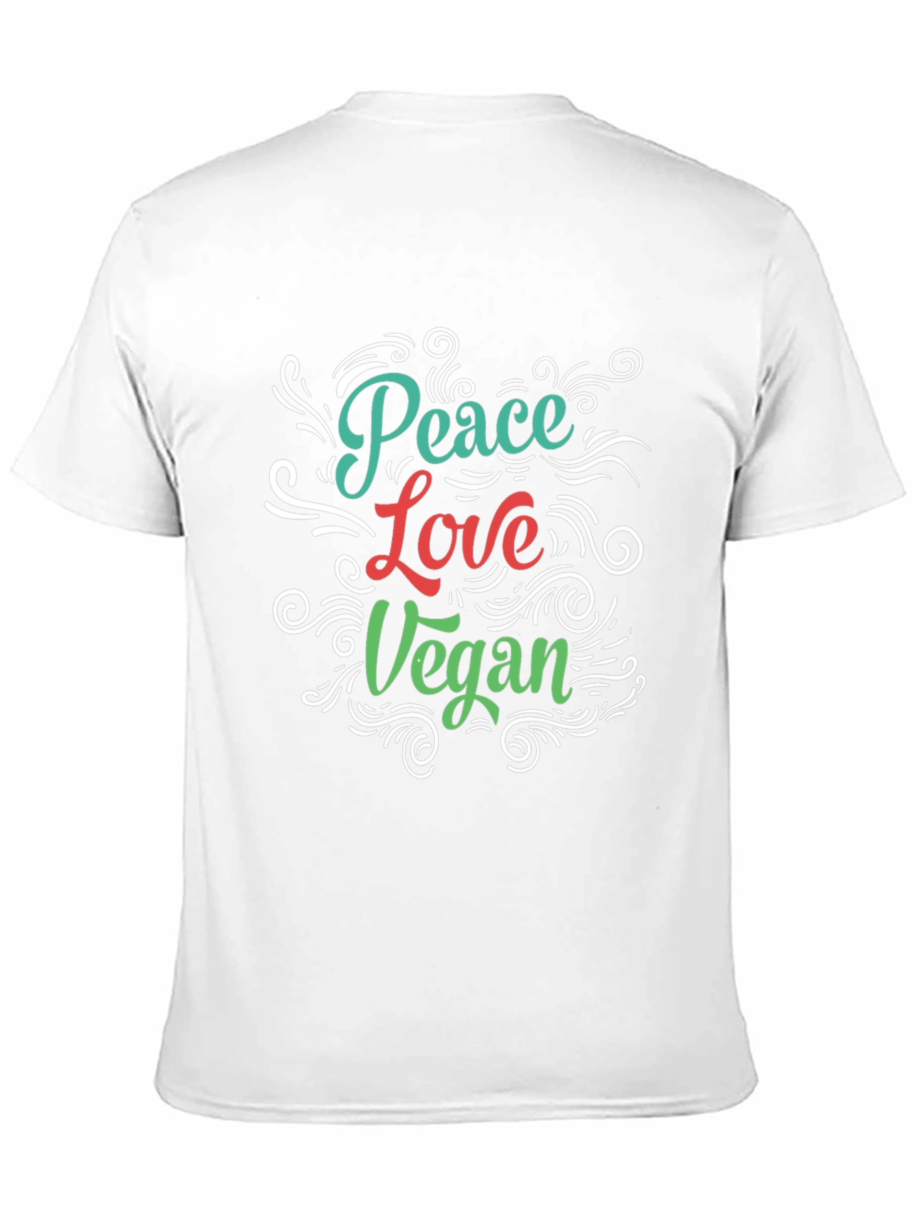 Peace Love Vegan T-Shirt - Black