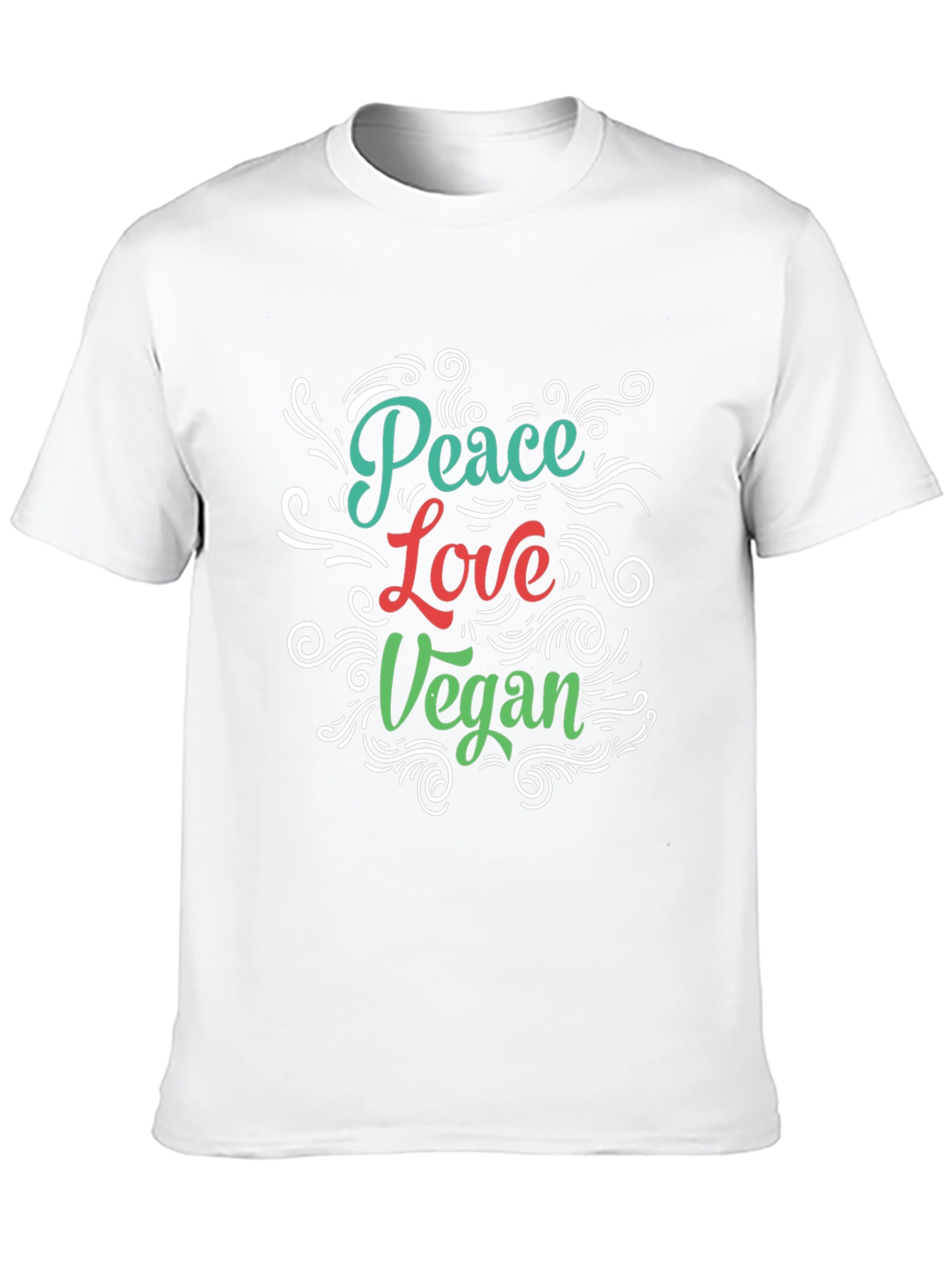 Peace Love Vegan T-Shirt - Black
