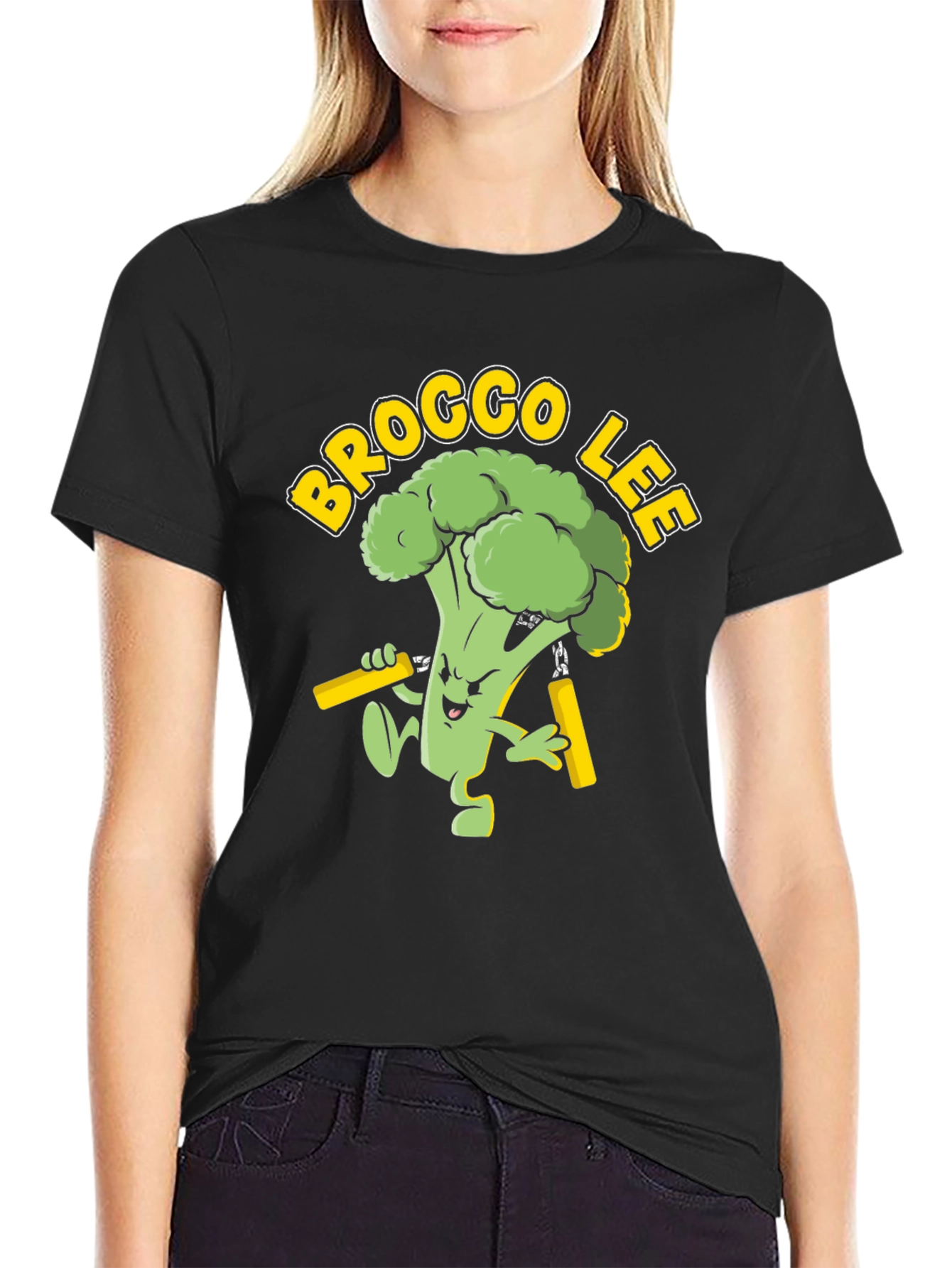 Brocco Lee Graphic Tee - Martial Arts Broccoli!