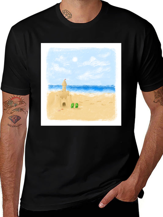 Sandcastle Beach Day T-Shirt - Black