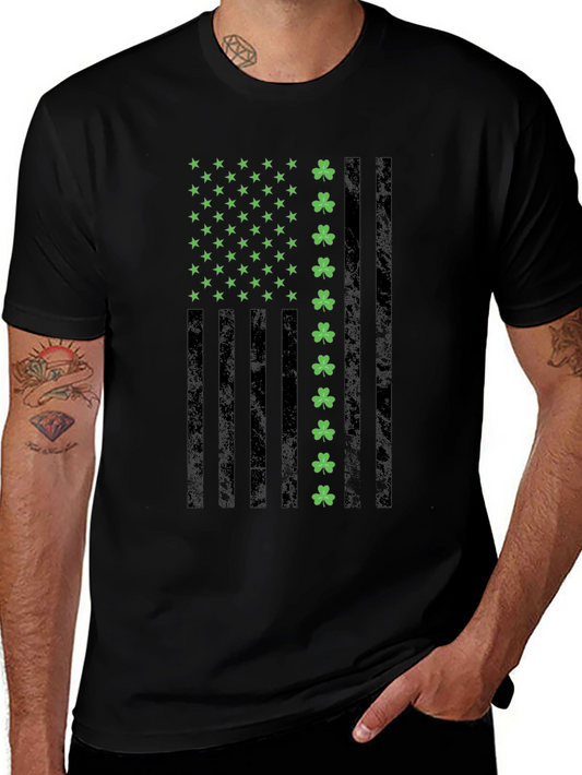 Shamrock USA Flag Graphic T-Shirt