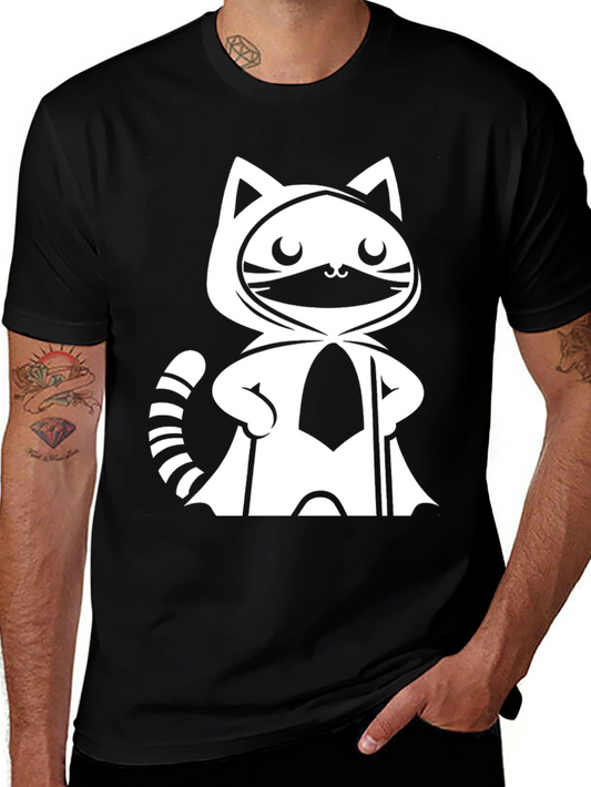 Cool Cat Ninja Graphic Tee - Black
