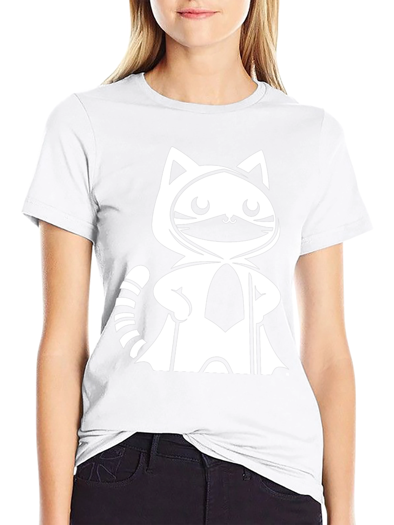 Cool Cat Ninja Graphic Tee - Black