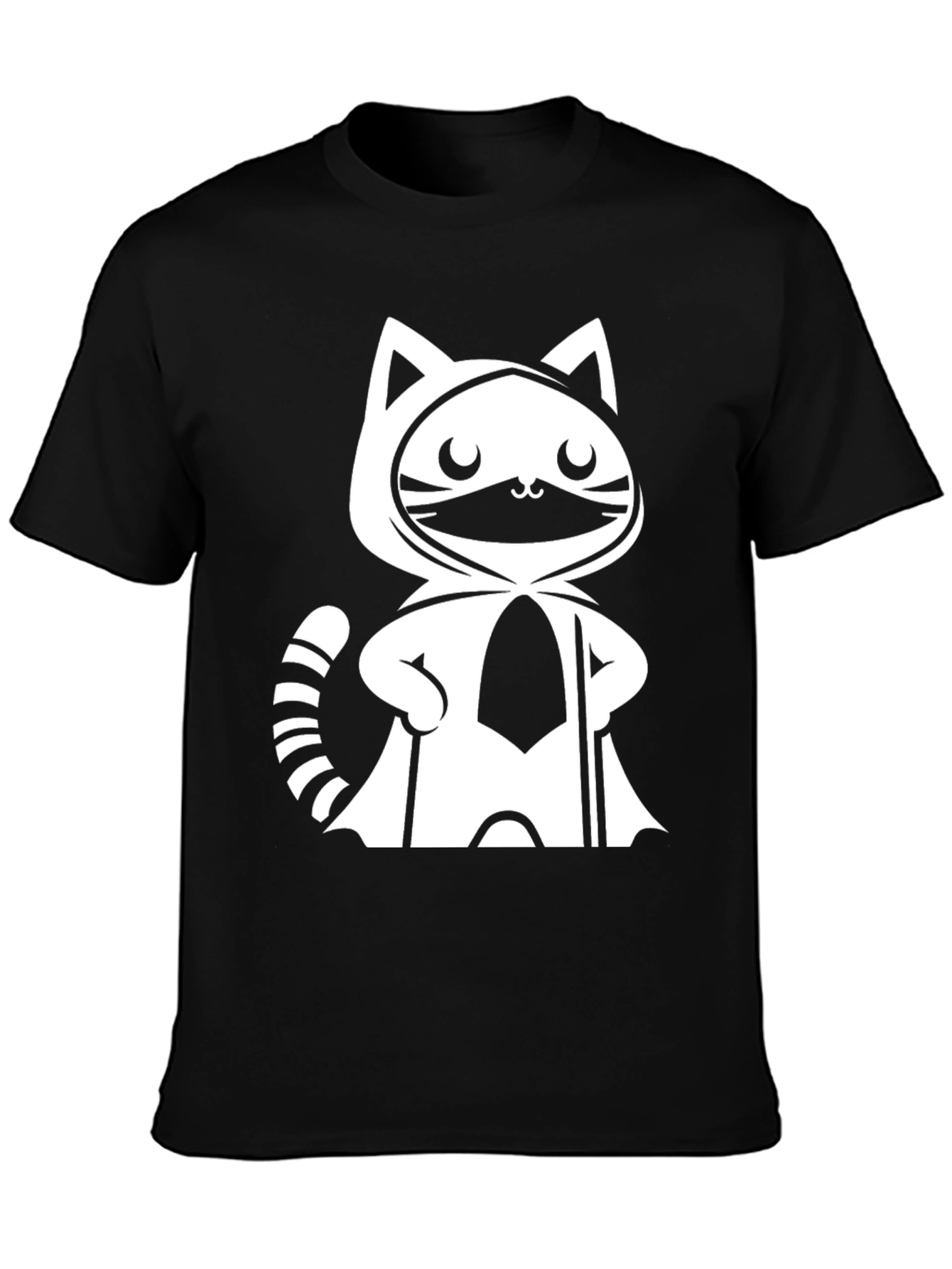 Cool Cat Ninja Graphic Tee - Black