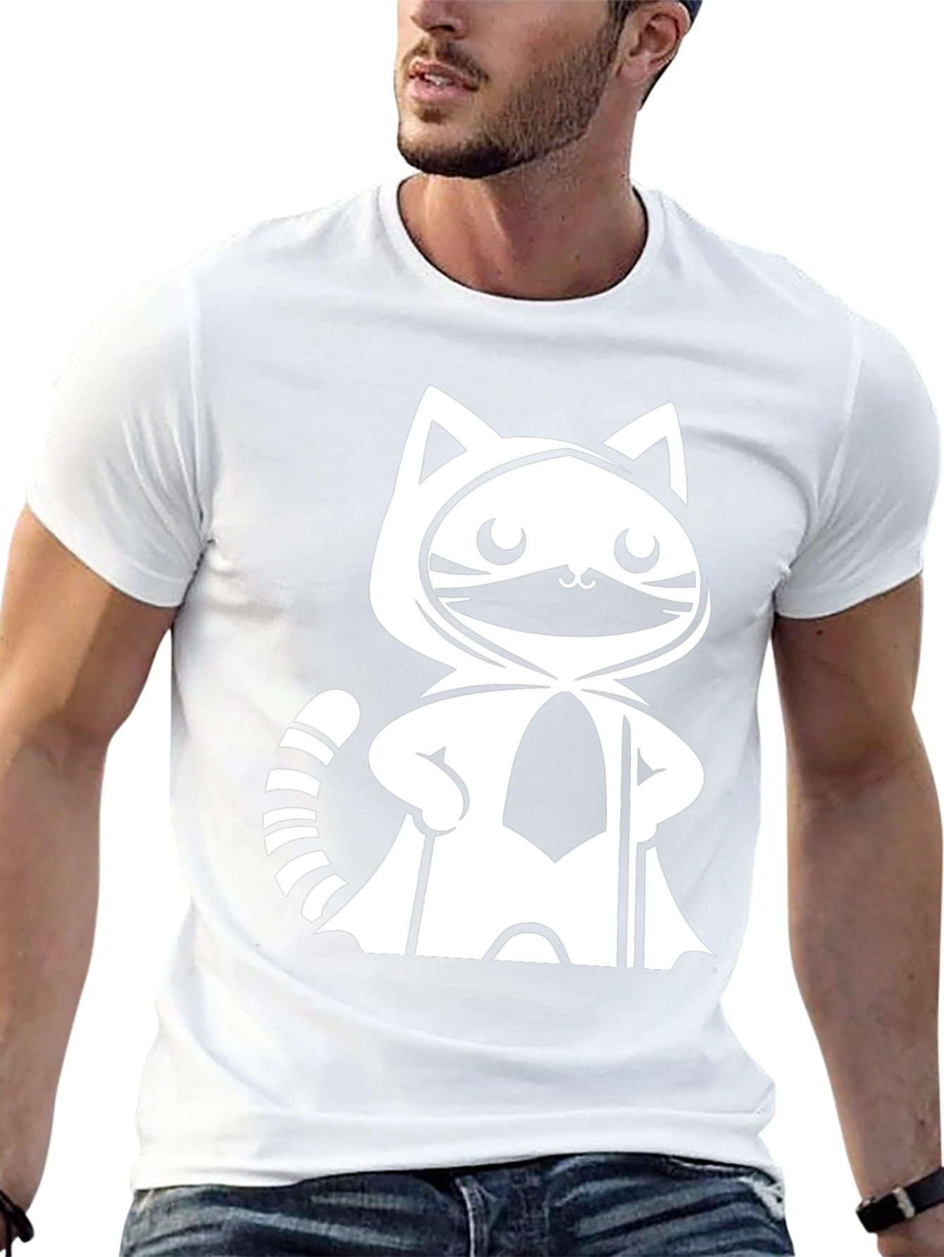 Cool Cat Ninja Graphic Tee - Black