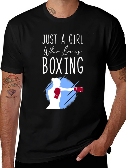 Boxing Girl T-Shirt - Just a Girl Who Loves Boxing Tee
