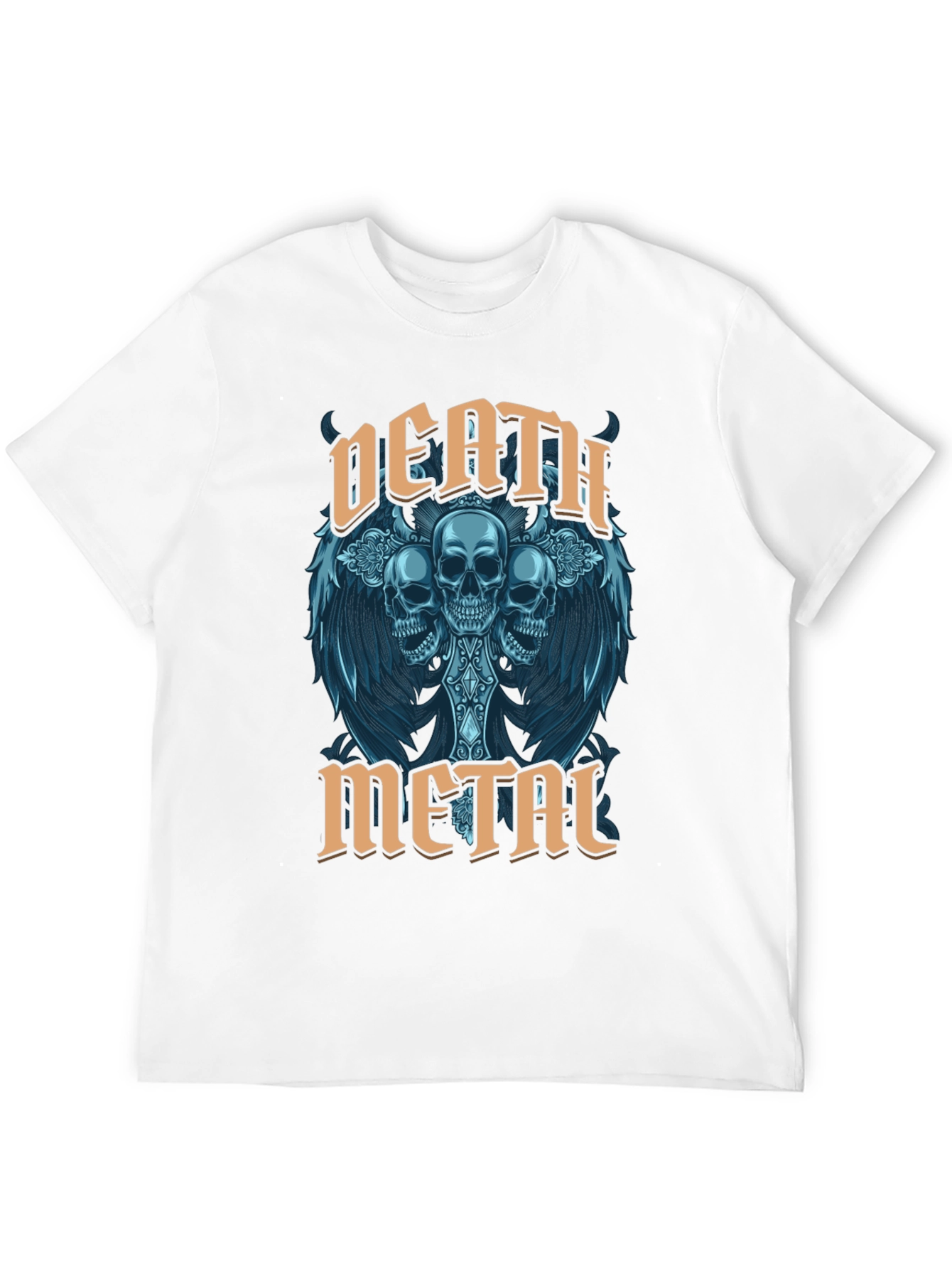 Death Metal Skull Graphic T-Shirt