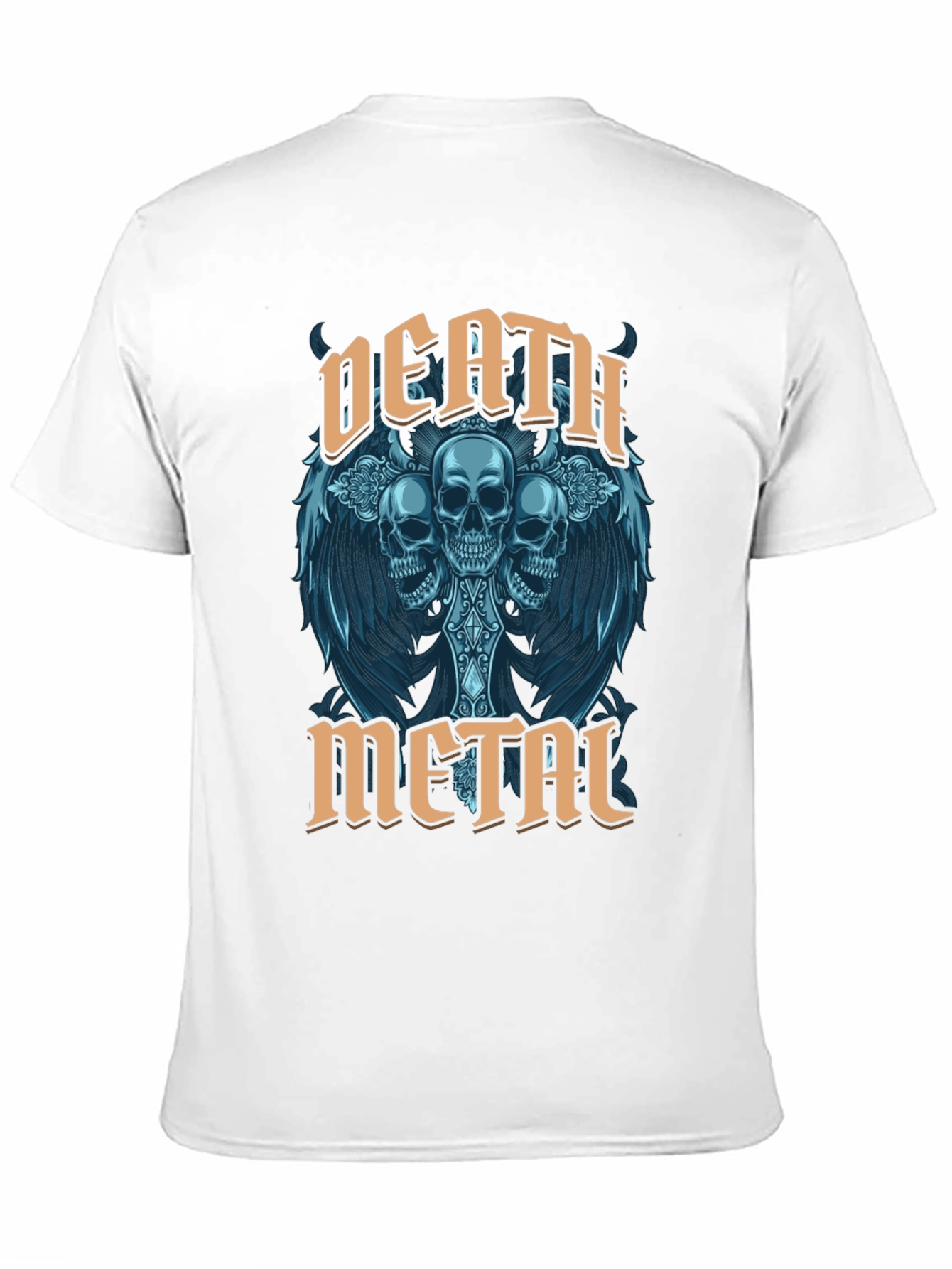 Death Metal Skull Graphic T-Shirt