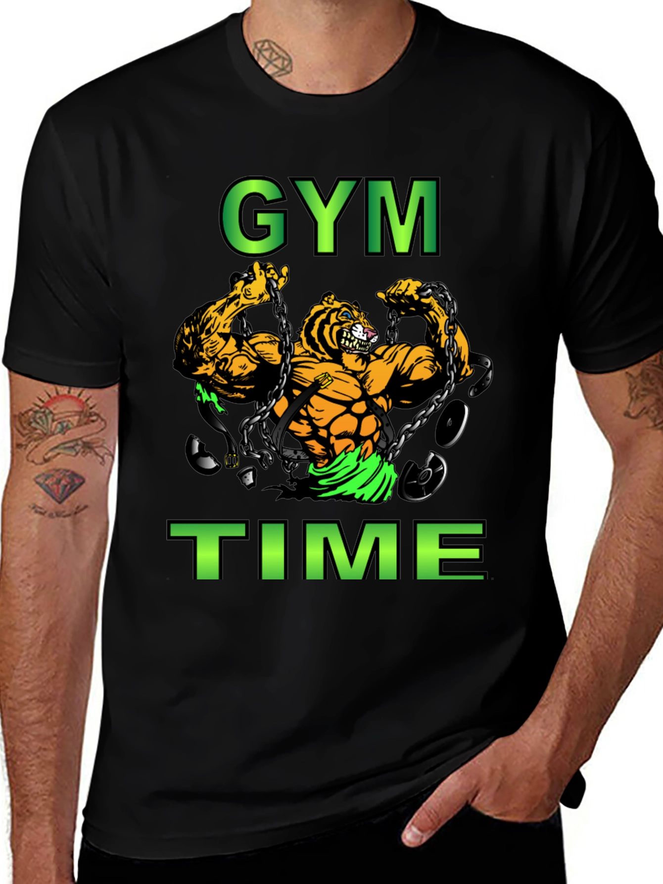 Gym Time Tiger Graphic T-Shirt