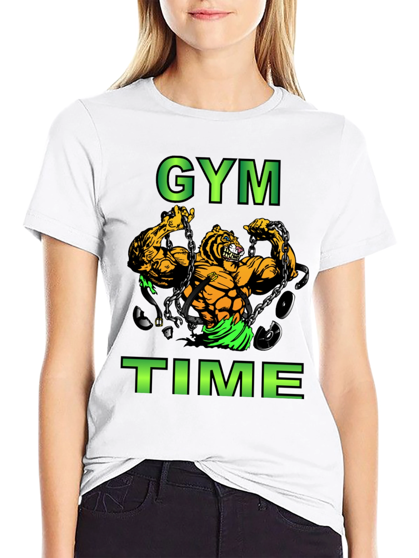 Gym Time Tiger Graphic T-Shirt
