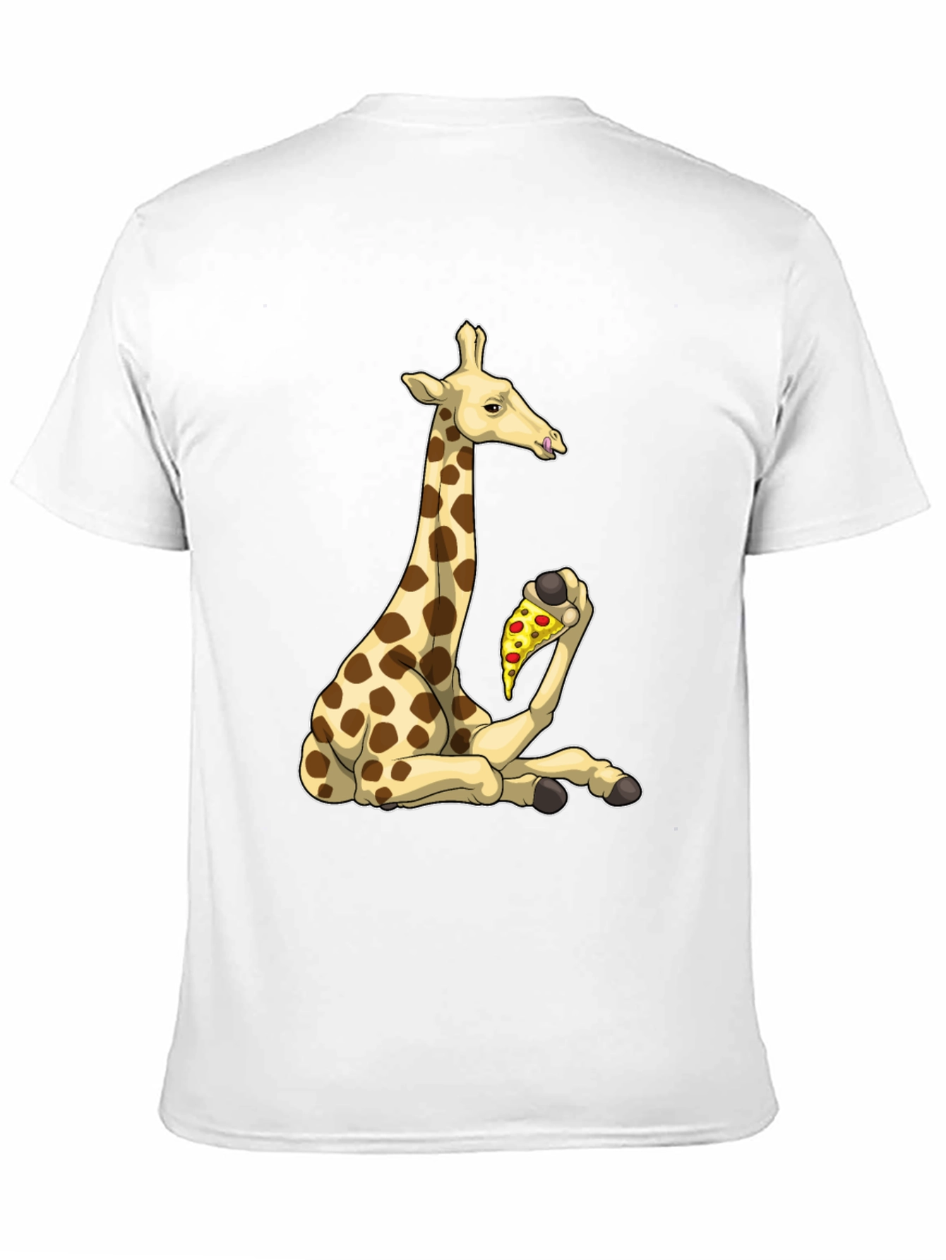 Giraffe Pizza T-Shirt - Unique Graphic Tee