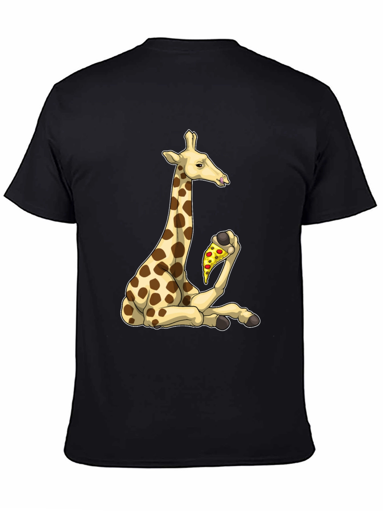 Giraffe Pizza T-Shirt - Unique Graphic Tee