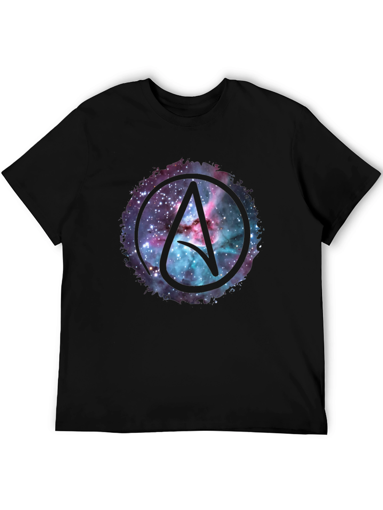 Atheist Symbol Nebula Graphic T-Shirt