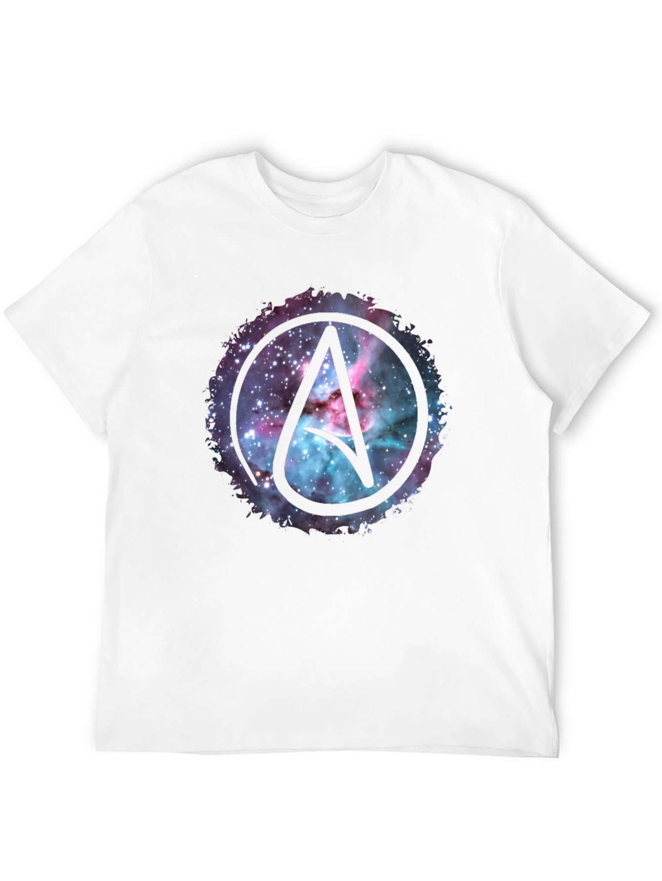 Atheist Symbol Nebula Graphic T-Shirt