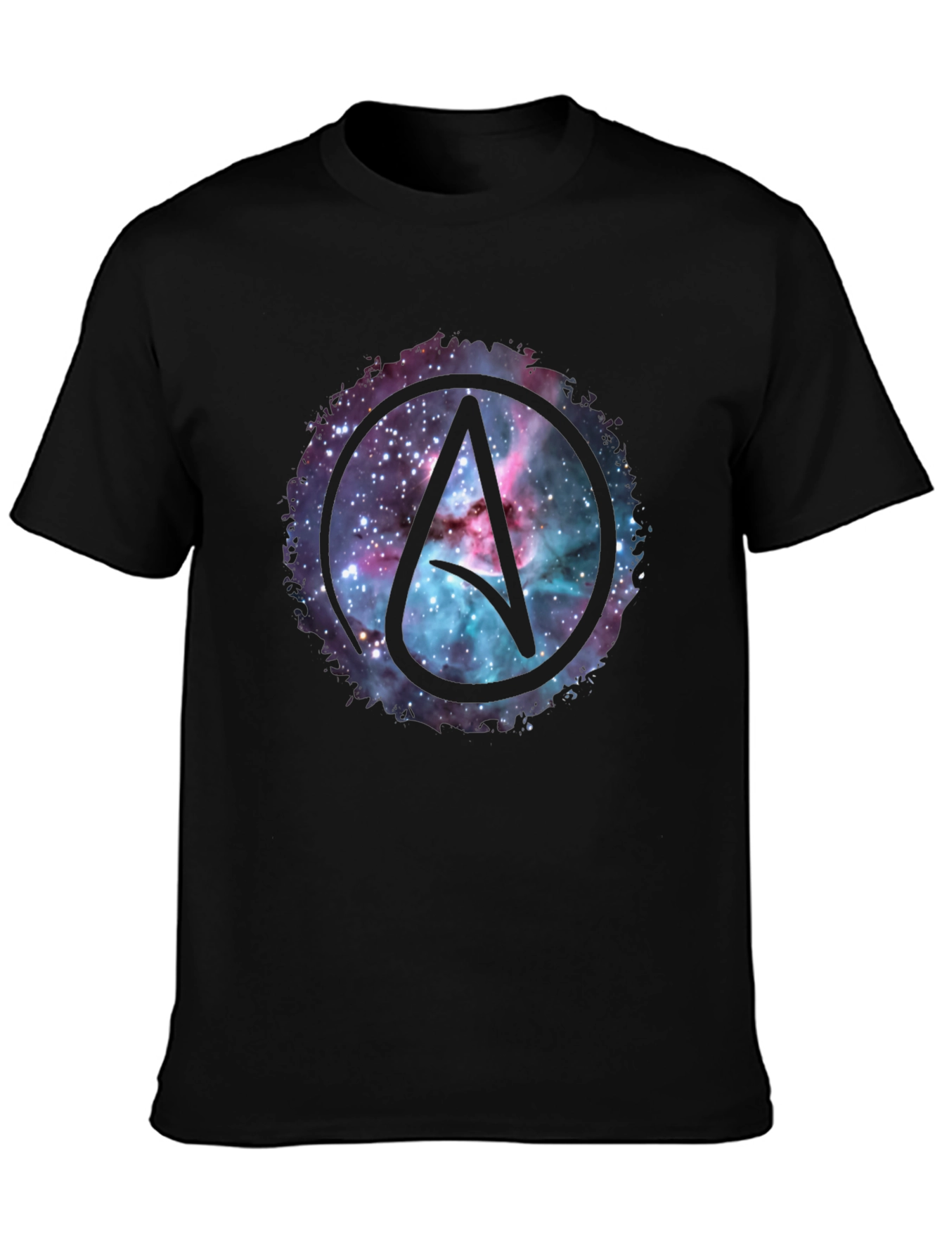 Atheist Symbol Nebula Graphic T-Shirt