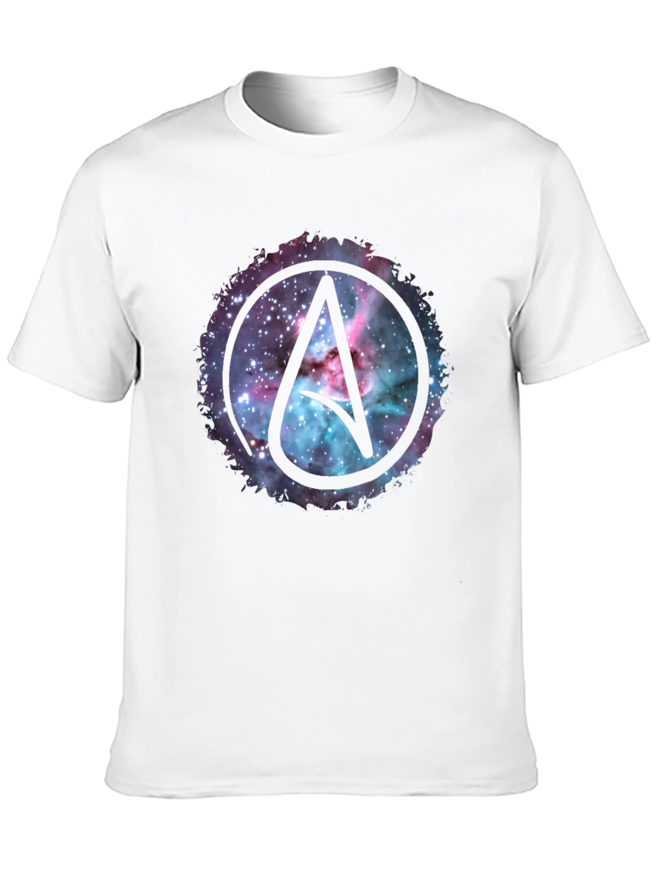 Atheist Symbol Nebula Graphic T-Shirt