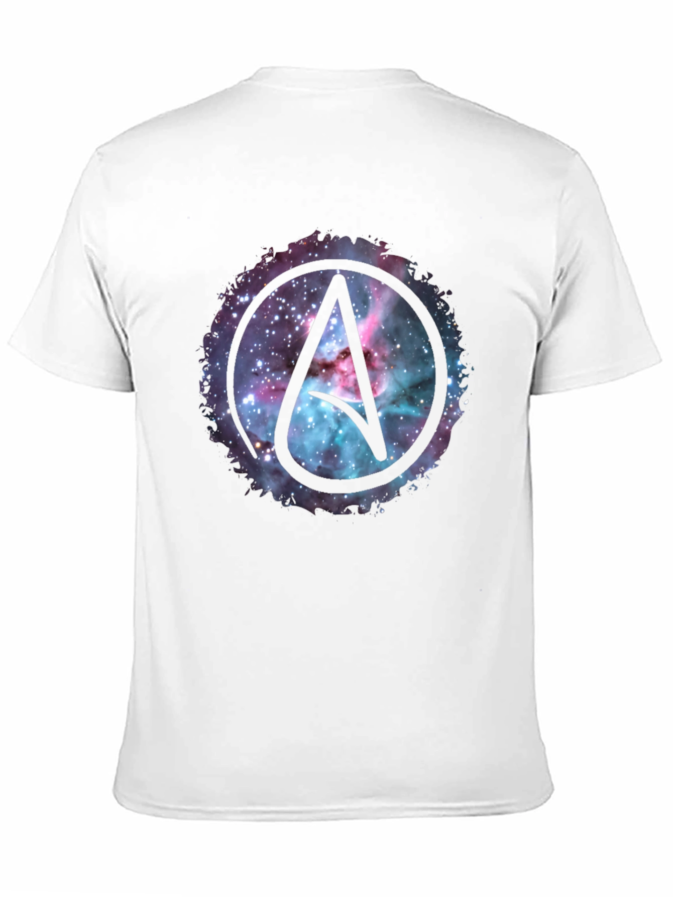Atheist Symbol Nebula Graphic T-Shirt