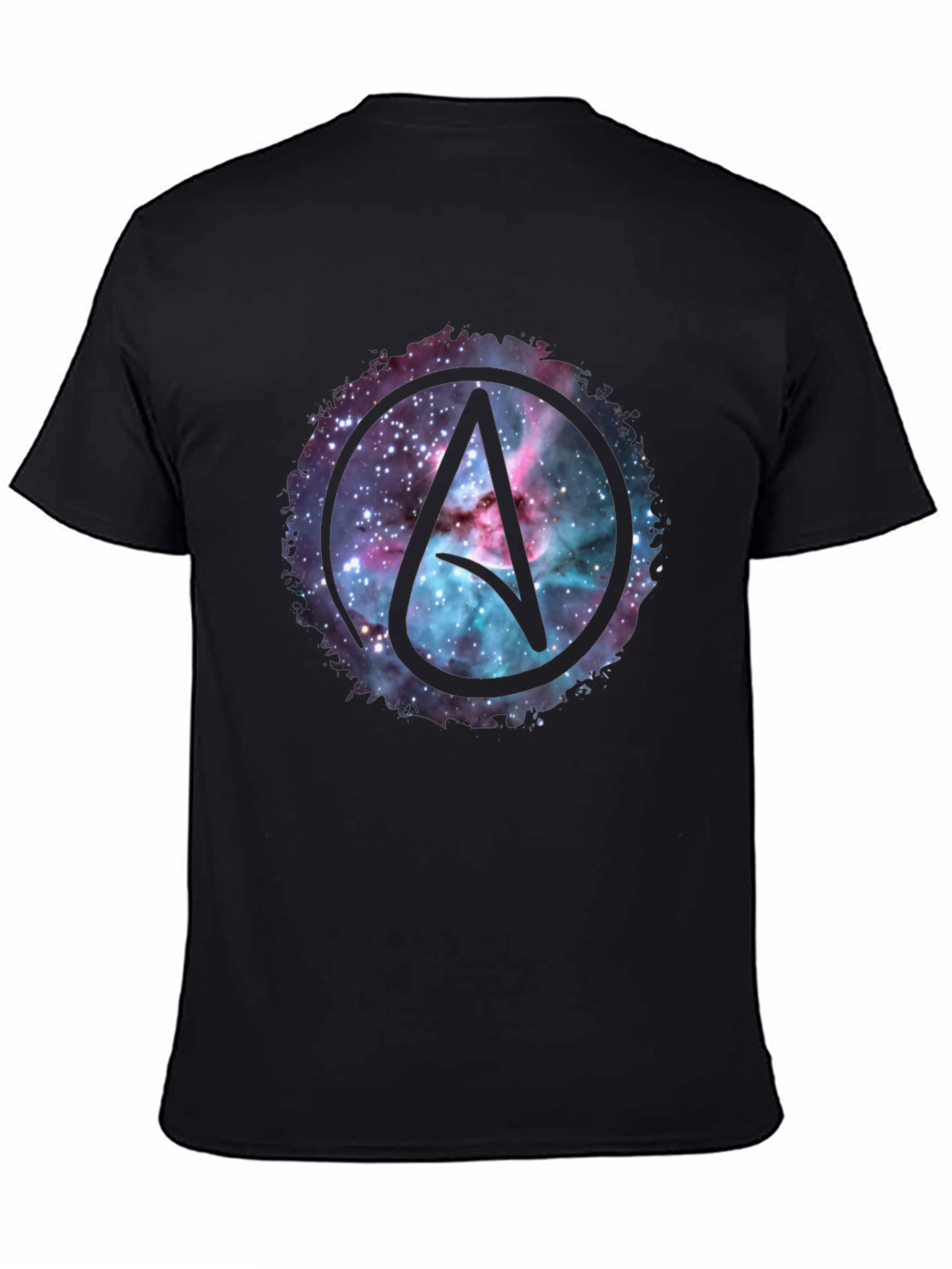 Atheist Symbol Nebula Graphic T-Shirt
