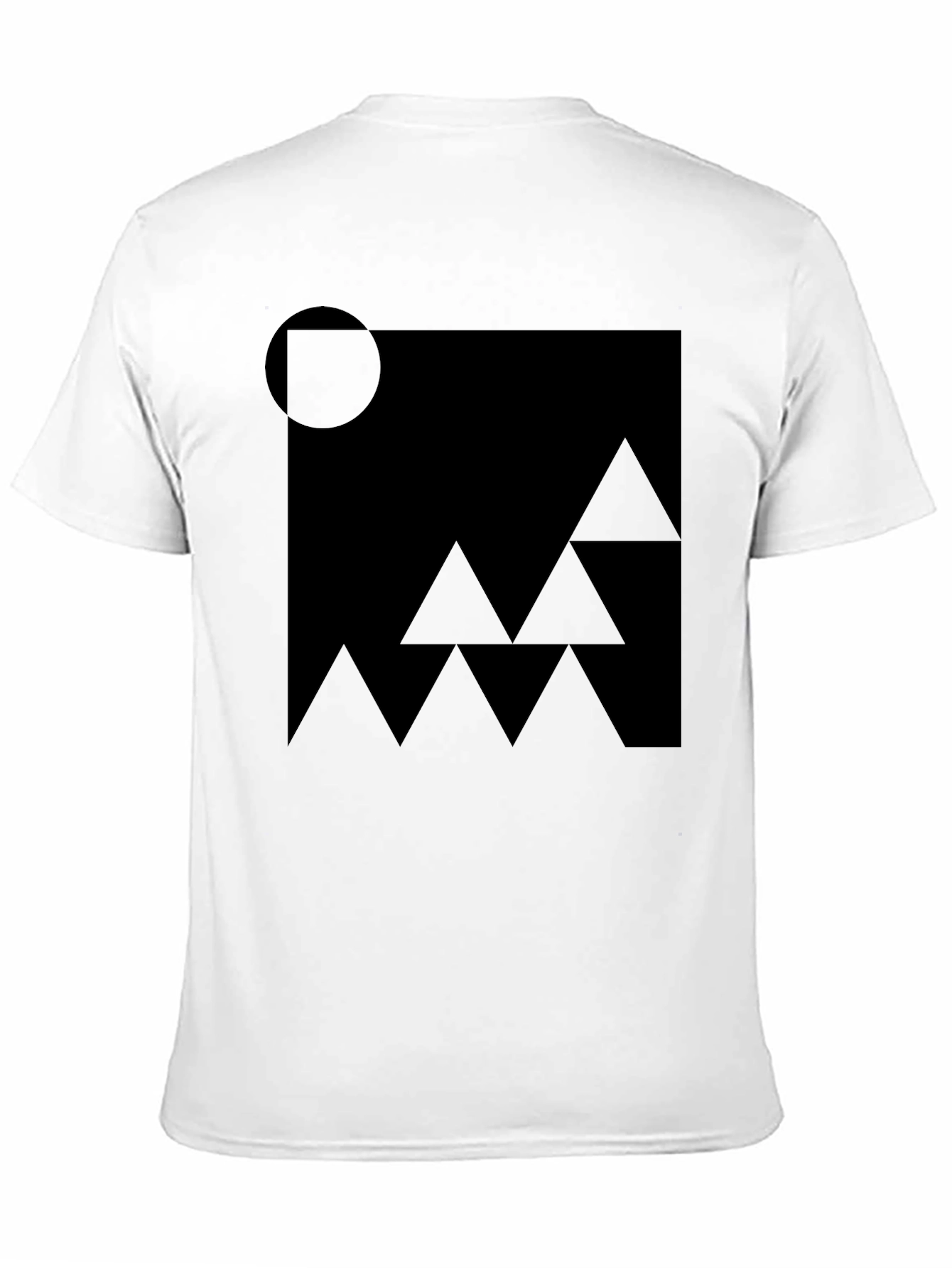 Abstract Geometric Black Graphic T-Shirt