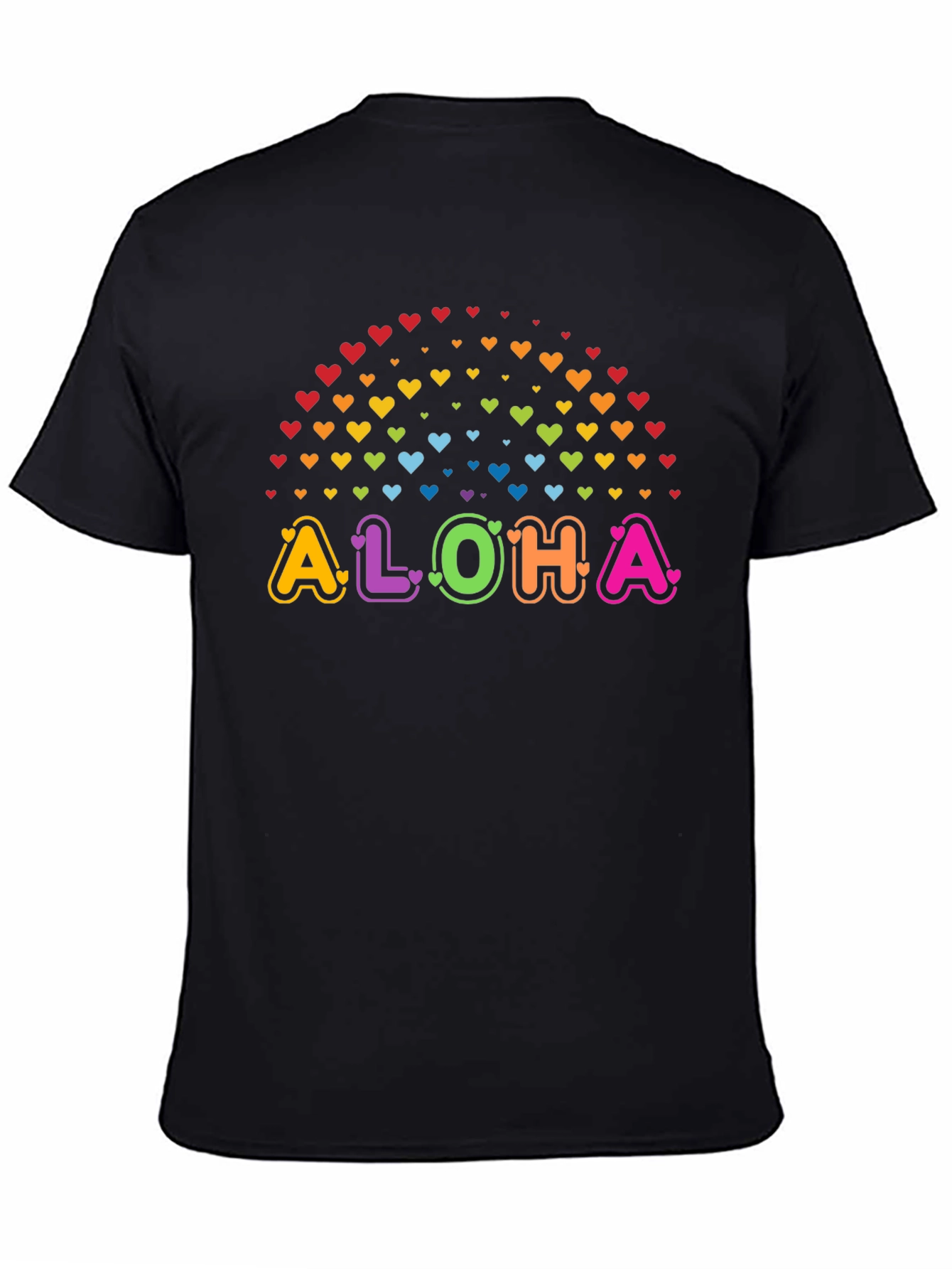 Aloha Rainbow Hearts Graphic Tee