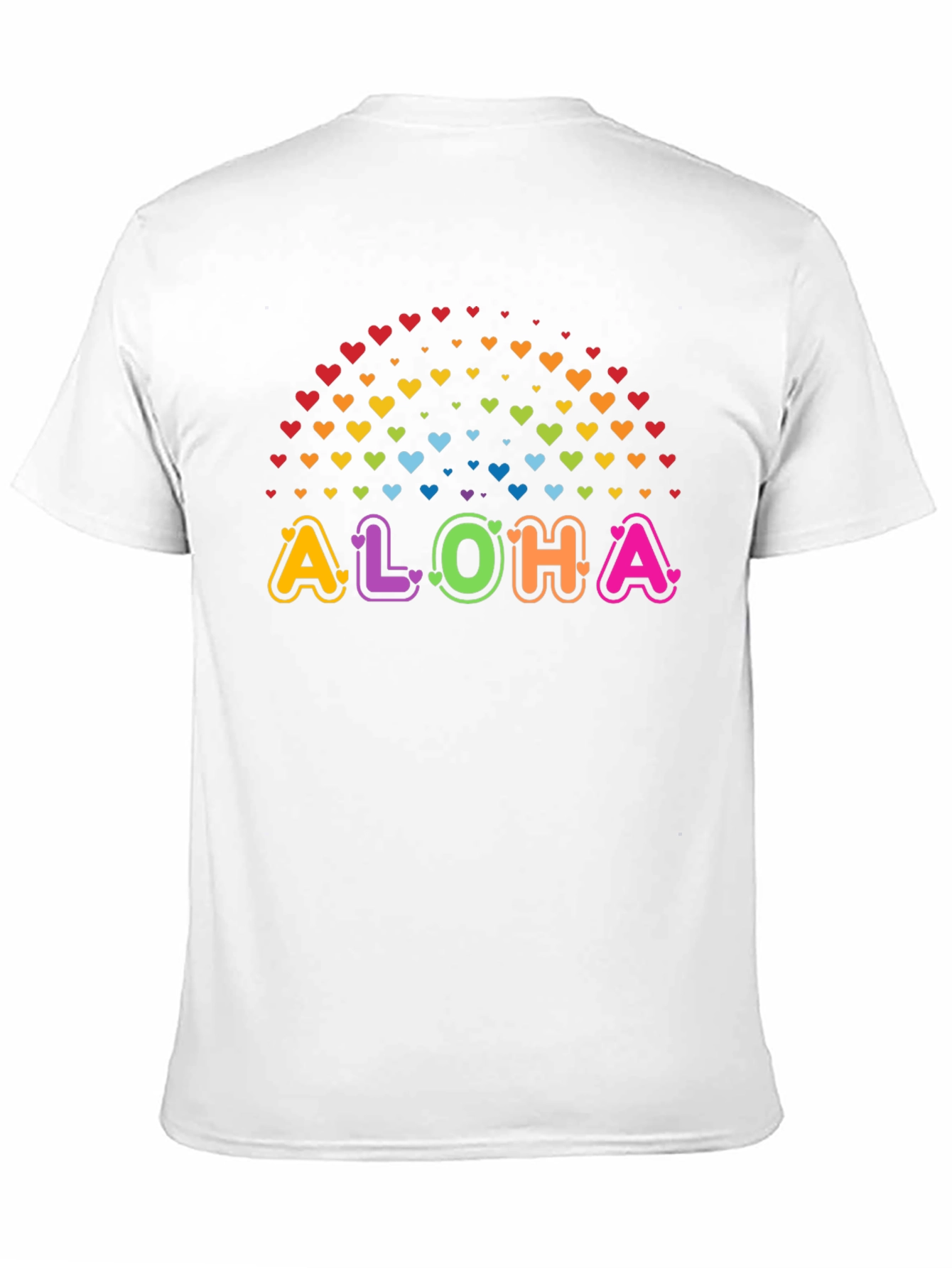Aloha Rainbow Hearts Graphic Tee