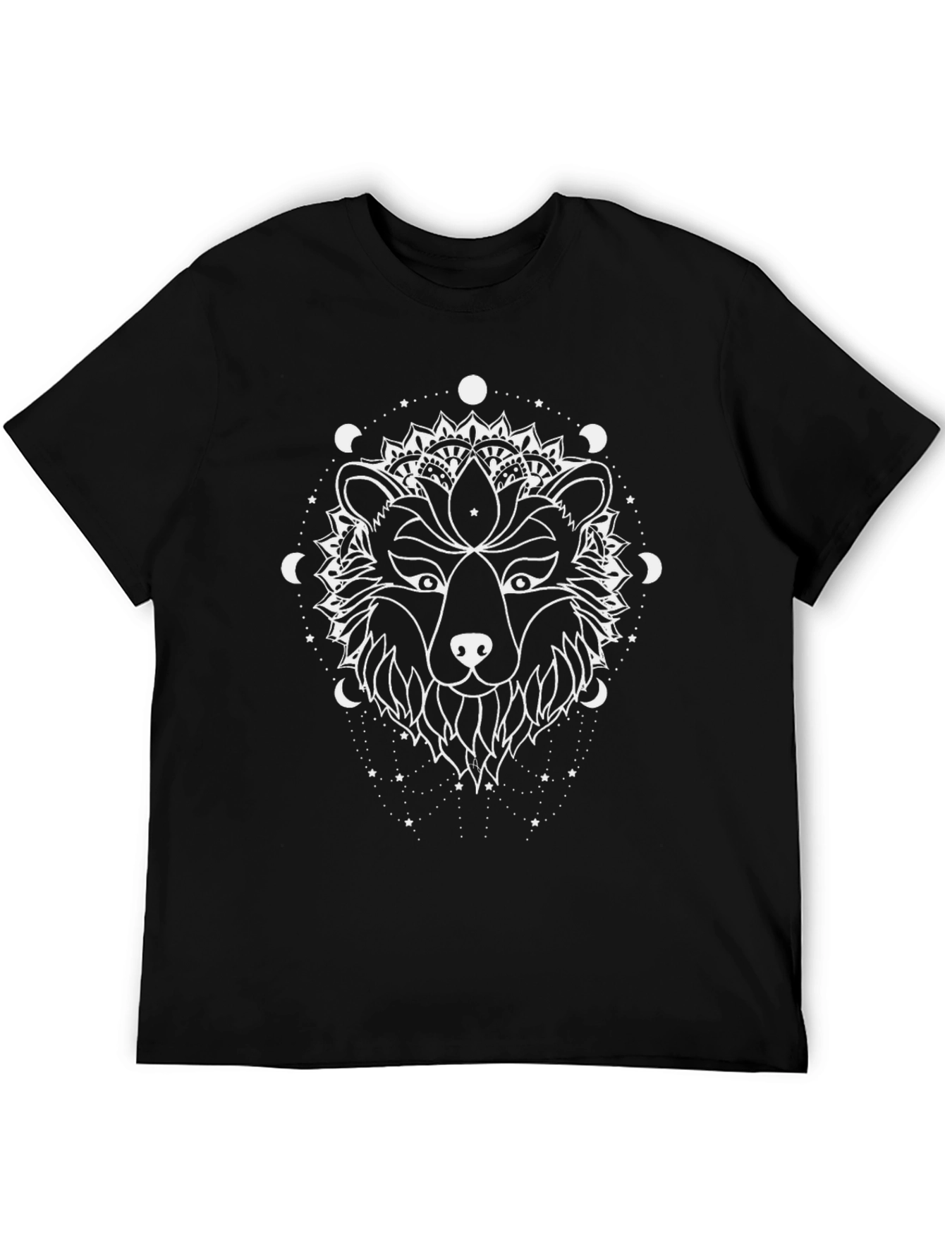 Mystic Bear Graphic T-Shirt - Black Cotton Tee