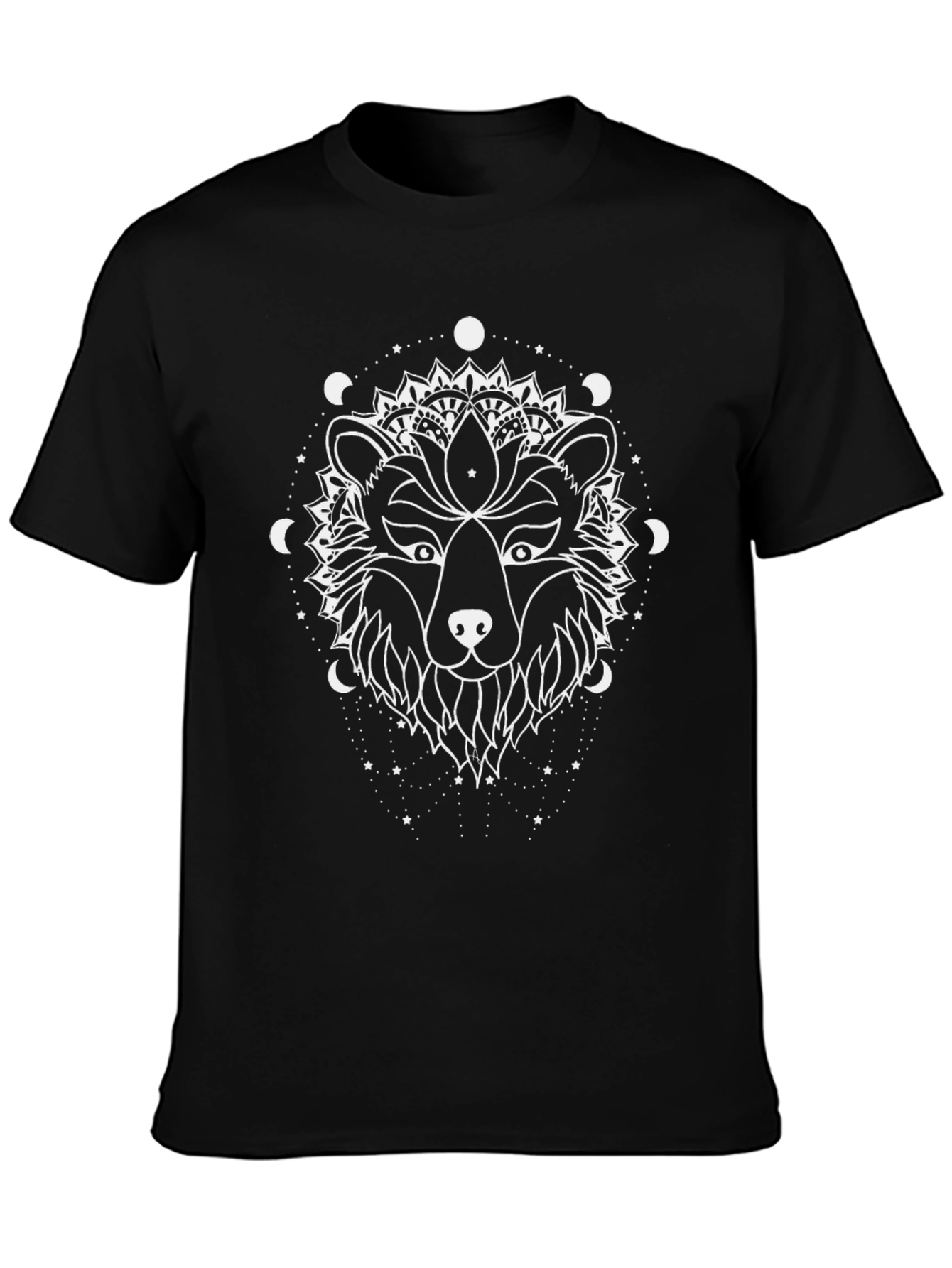 Mystic Bear Graphic T-Shirt - Black Cotton Tee