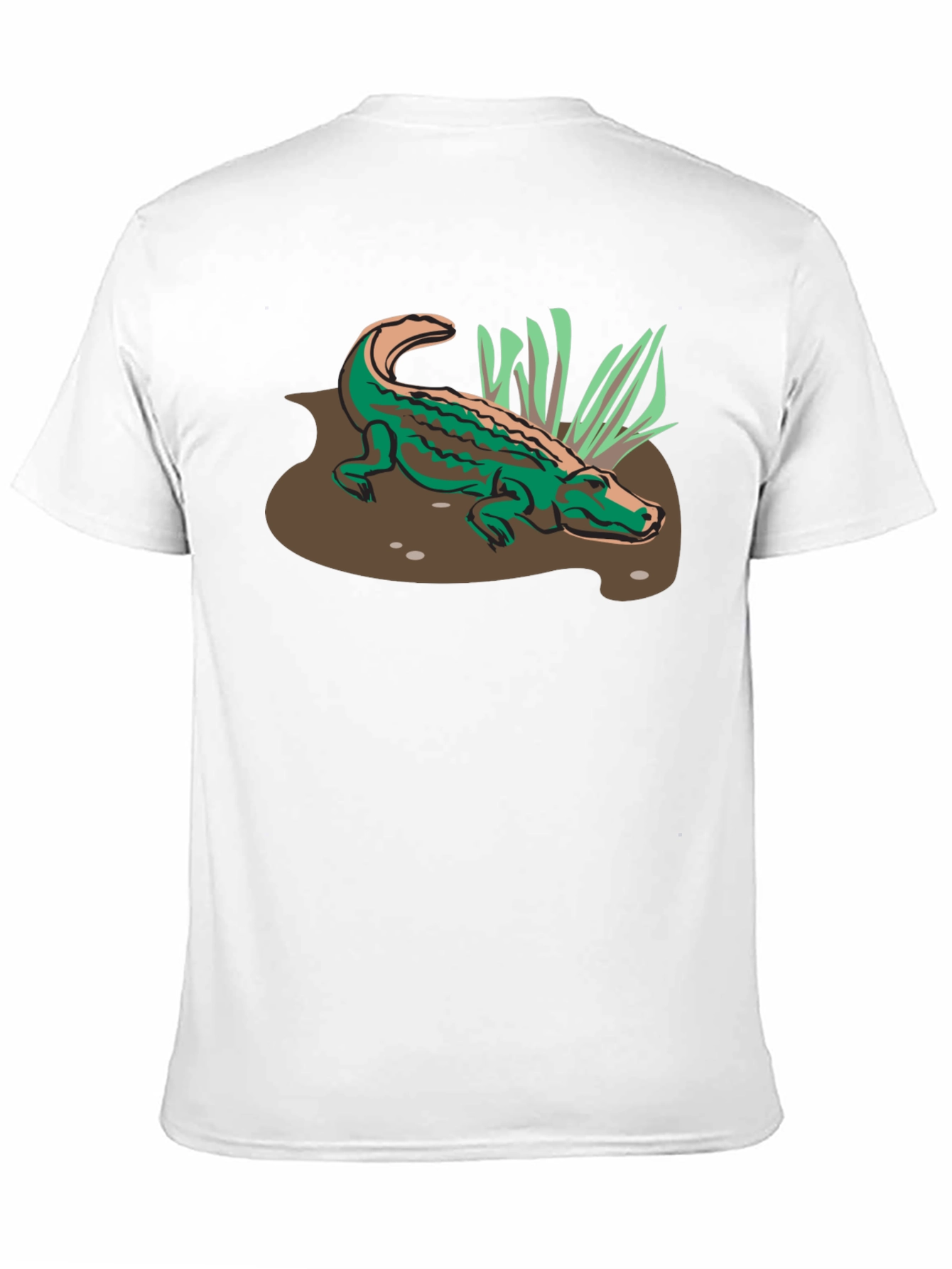 Alligator Graphic Print T-Shirt - Black