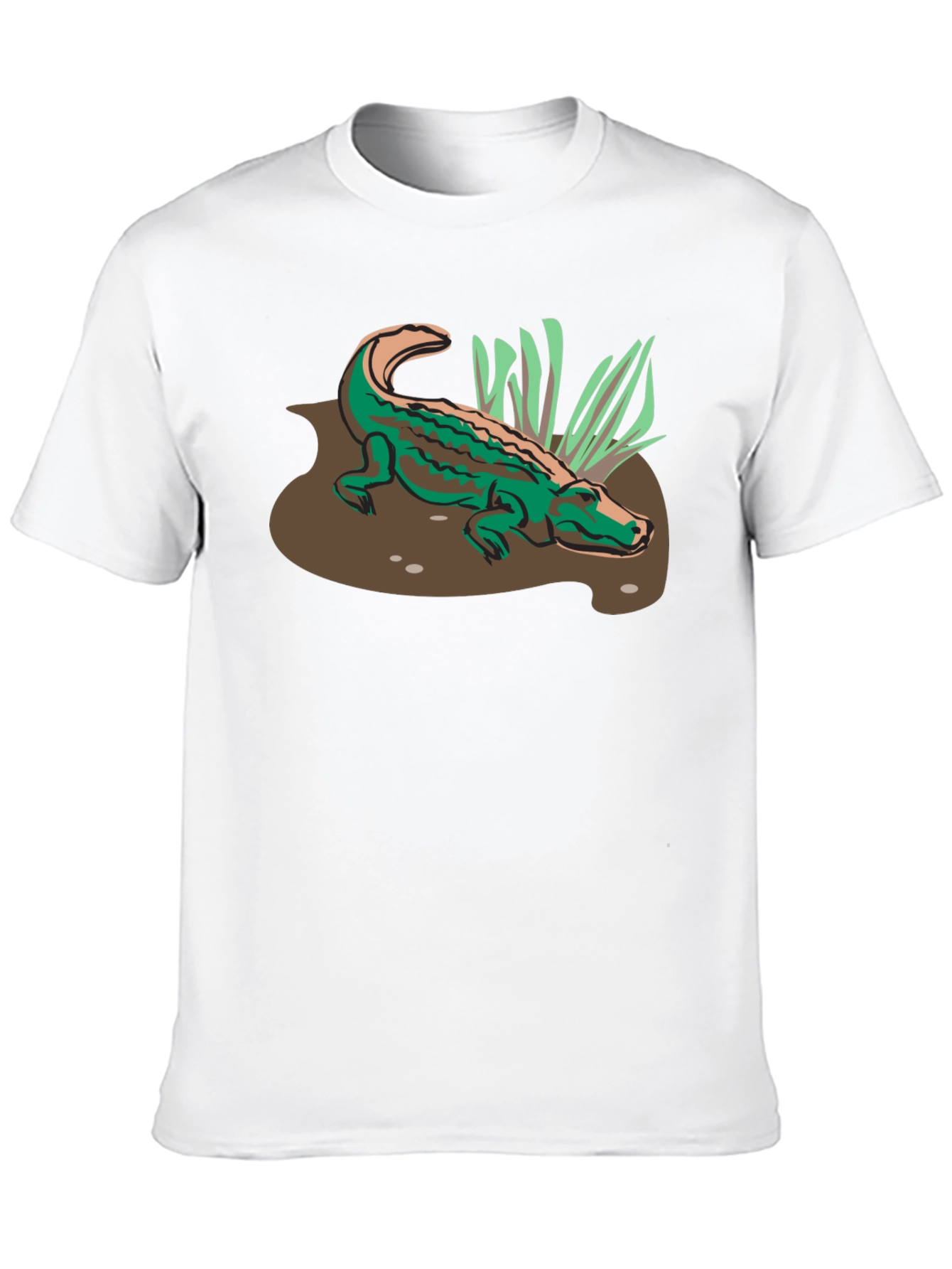 Alligator Graphic Print T-Shirt - Black