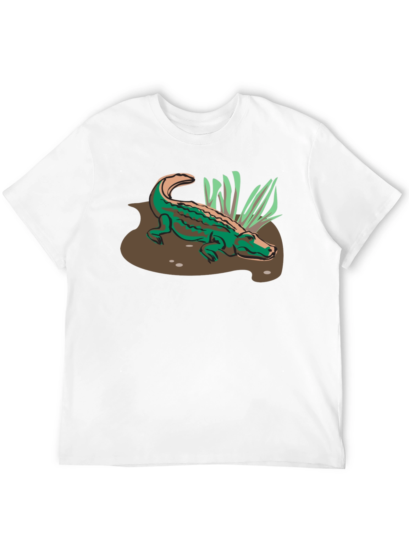Alligator Graphic Print T-Shirt - Black