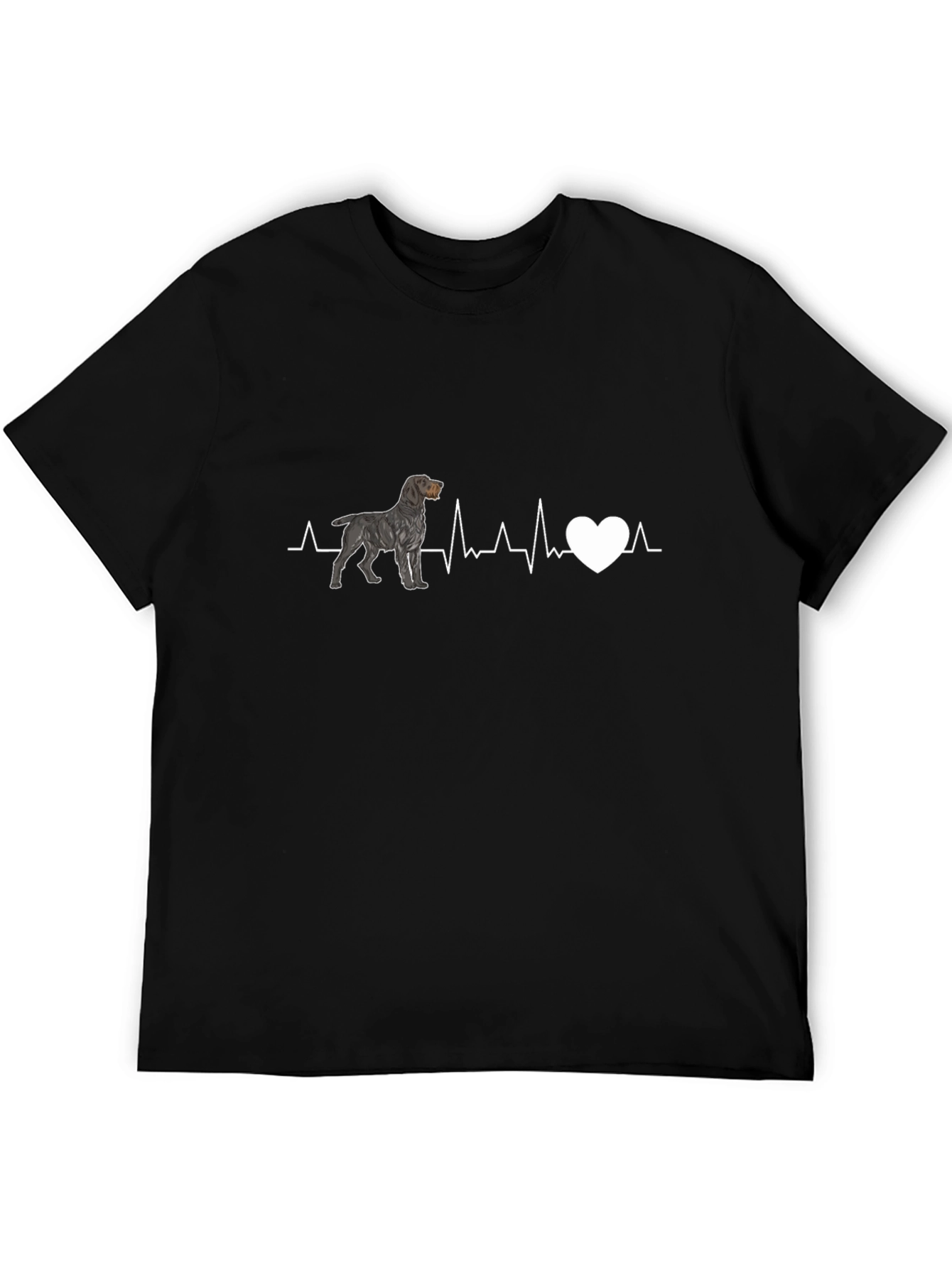 Dog Heartbeat T-Shirt - Black