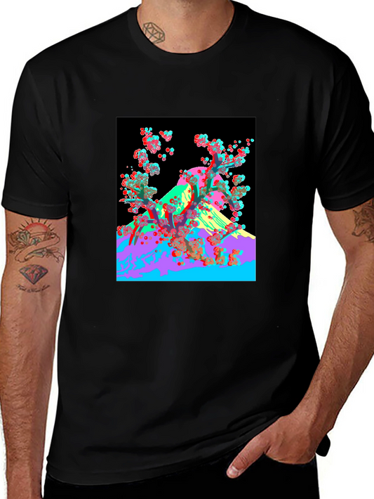 Abstract Mount Fuji Graphic Tee