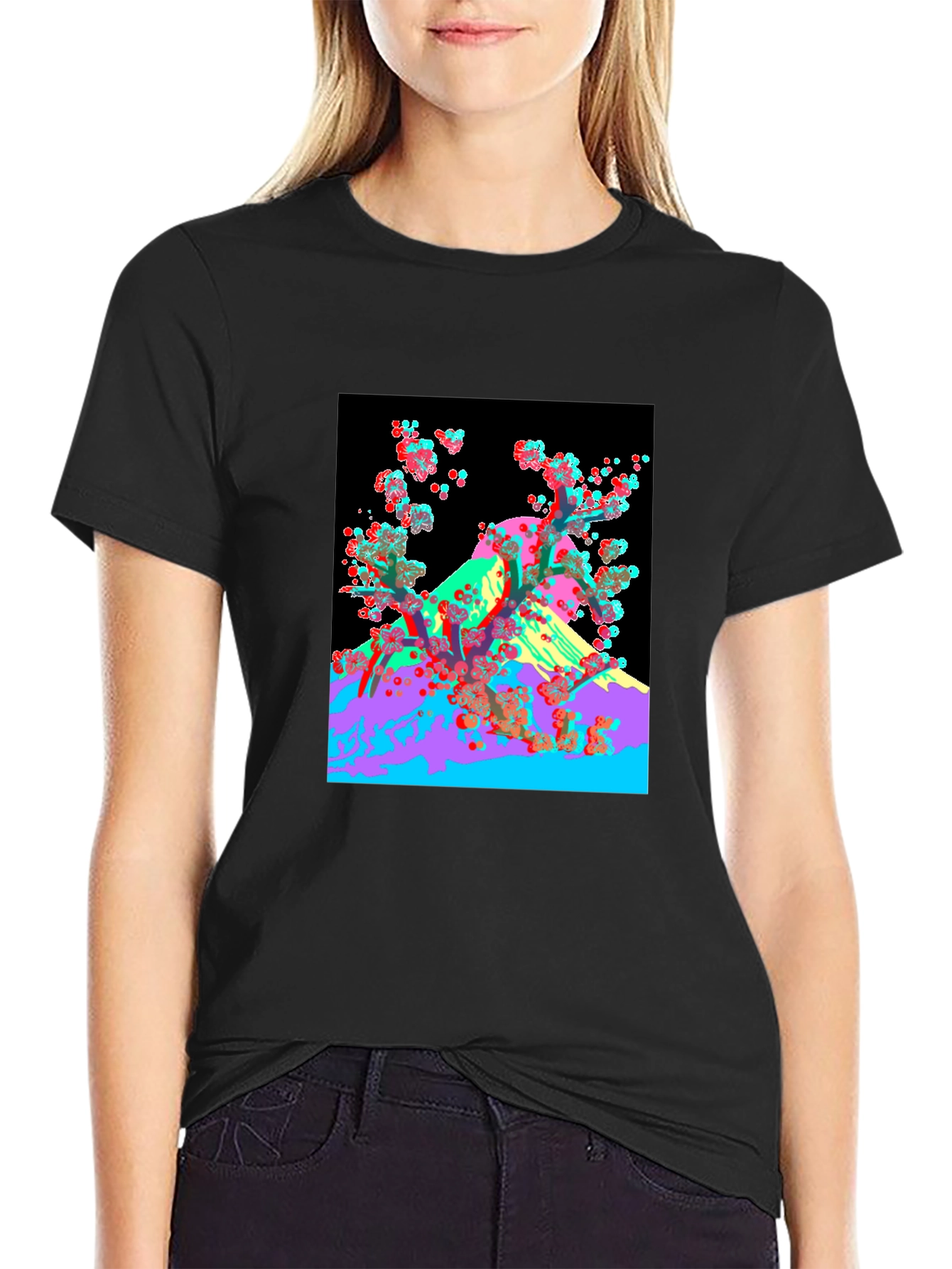 Abstract Mount Fuji Graphic Tee