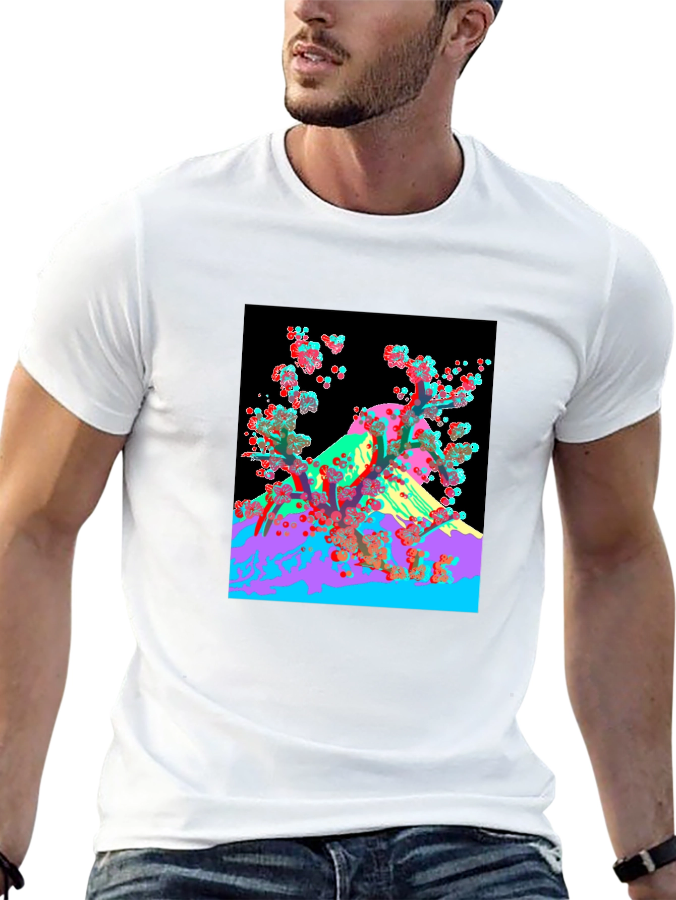 Abstract Mount Fuji Graphic Tee