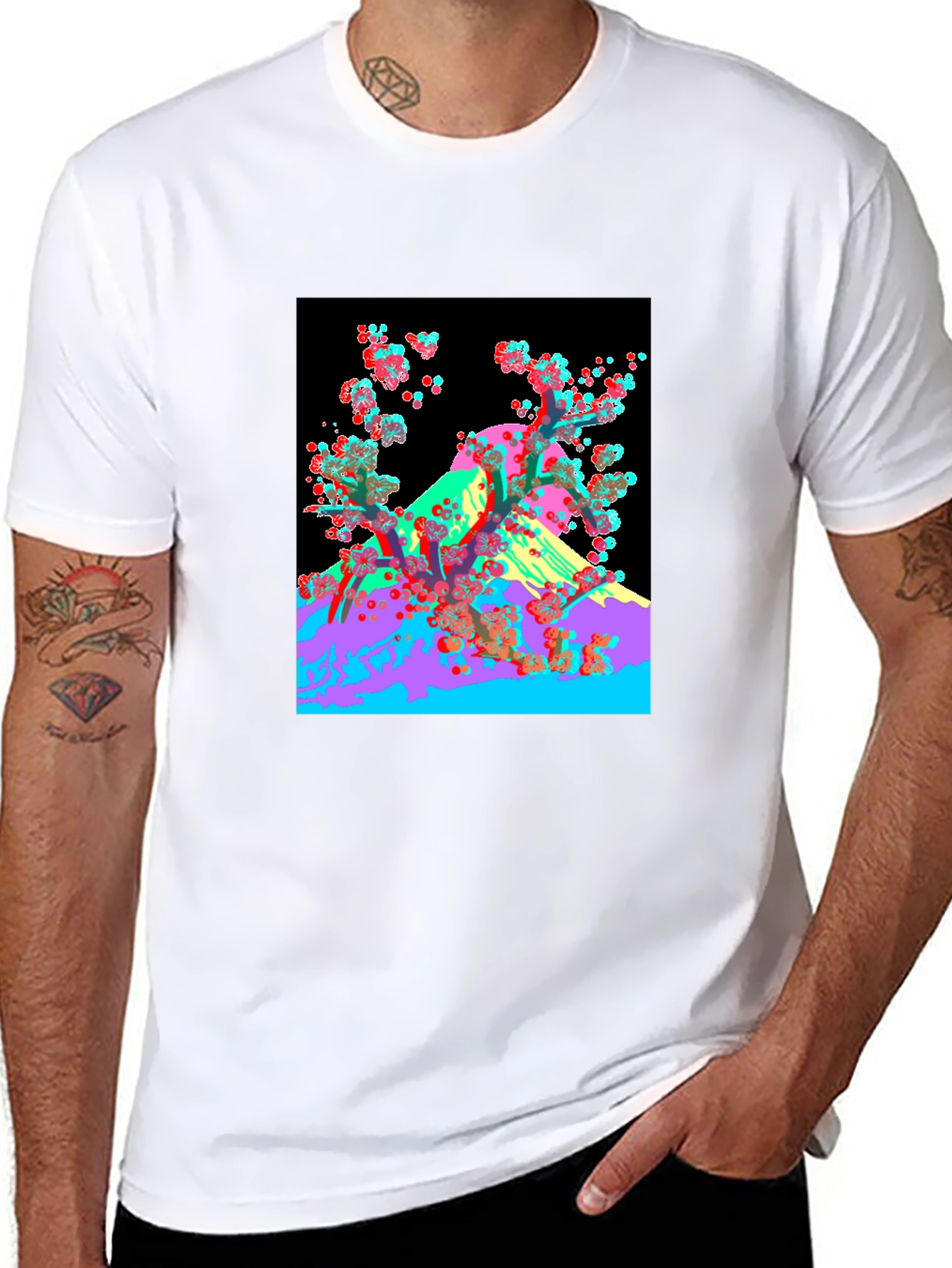 Abstract Mount Fuji Graphic Tee