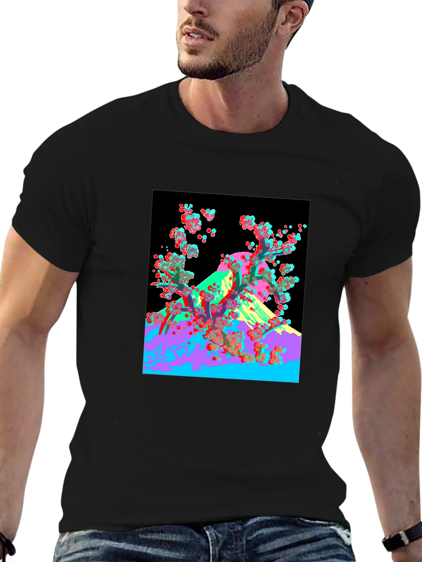 Abstract Mount Fuji Graphic Tee