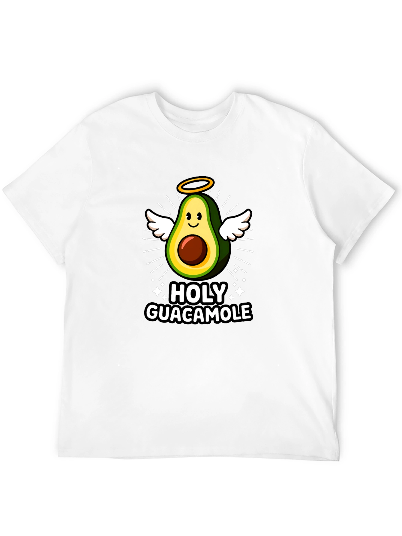 Holy Guacamole Graphic Tee - Avocado Angel T-Shirt
