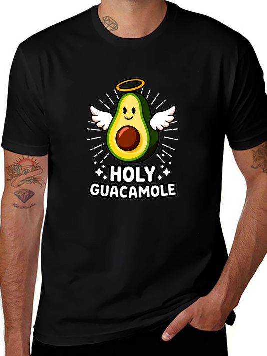 Holy Guacamole Graphic Tee - Avocado Angel T-Shirt