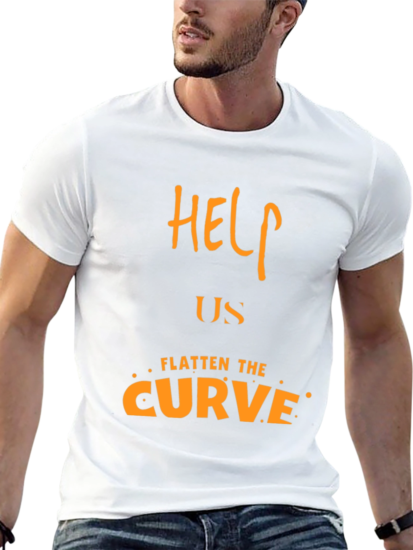 Help Us Flatten the Curve T-Shirt - Social Awareness