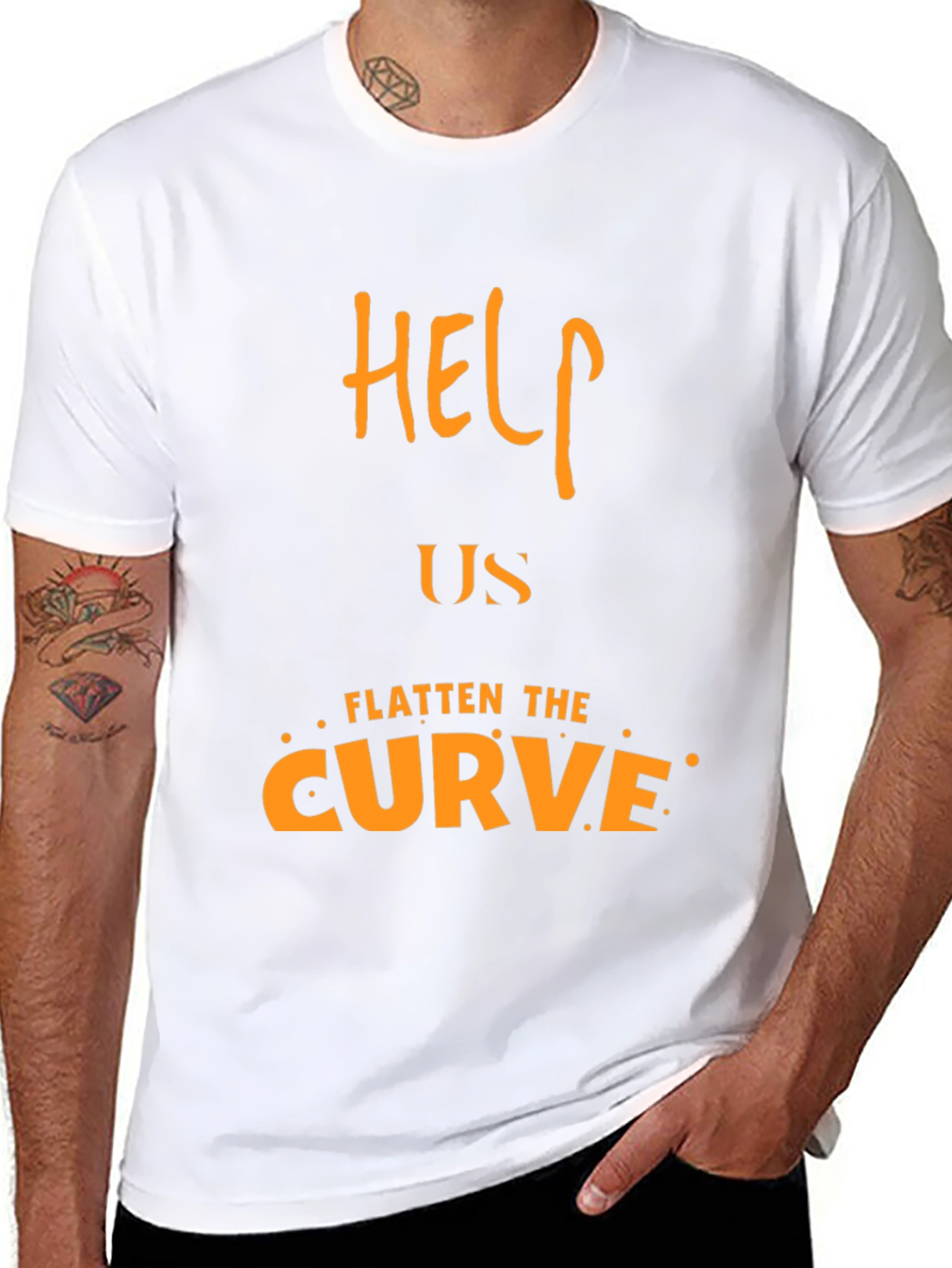 Help Us Flatten the Curve T-Shirt - Social Awareness